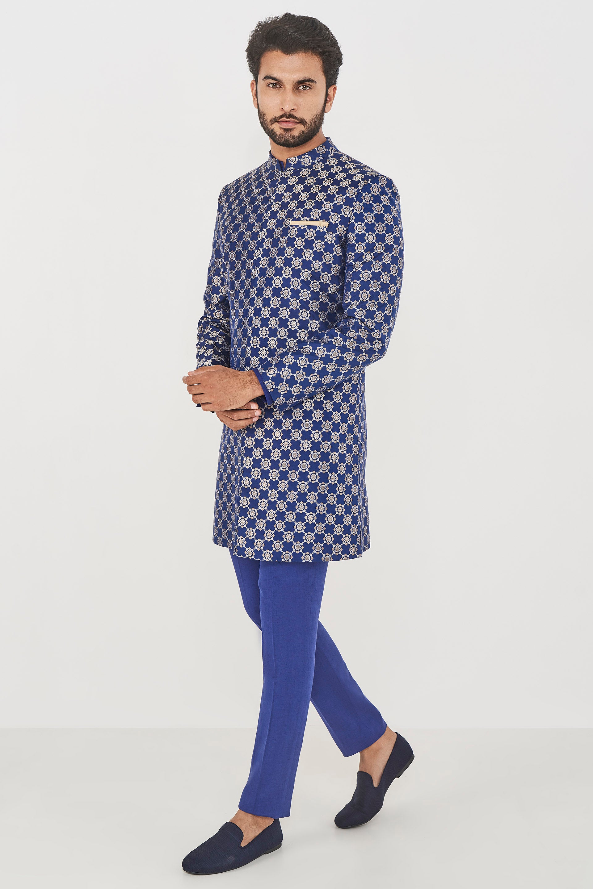 JEET SHERWANI- NAVY