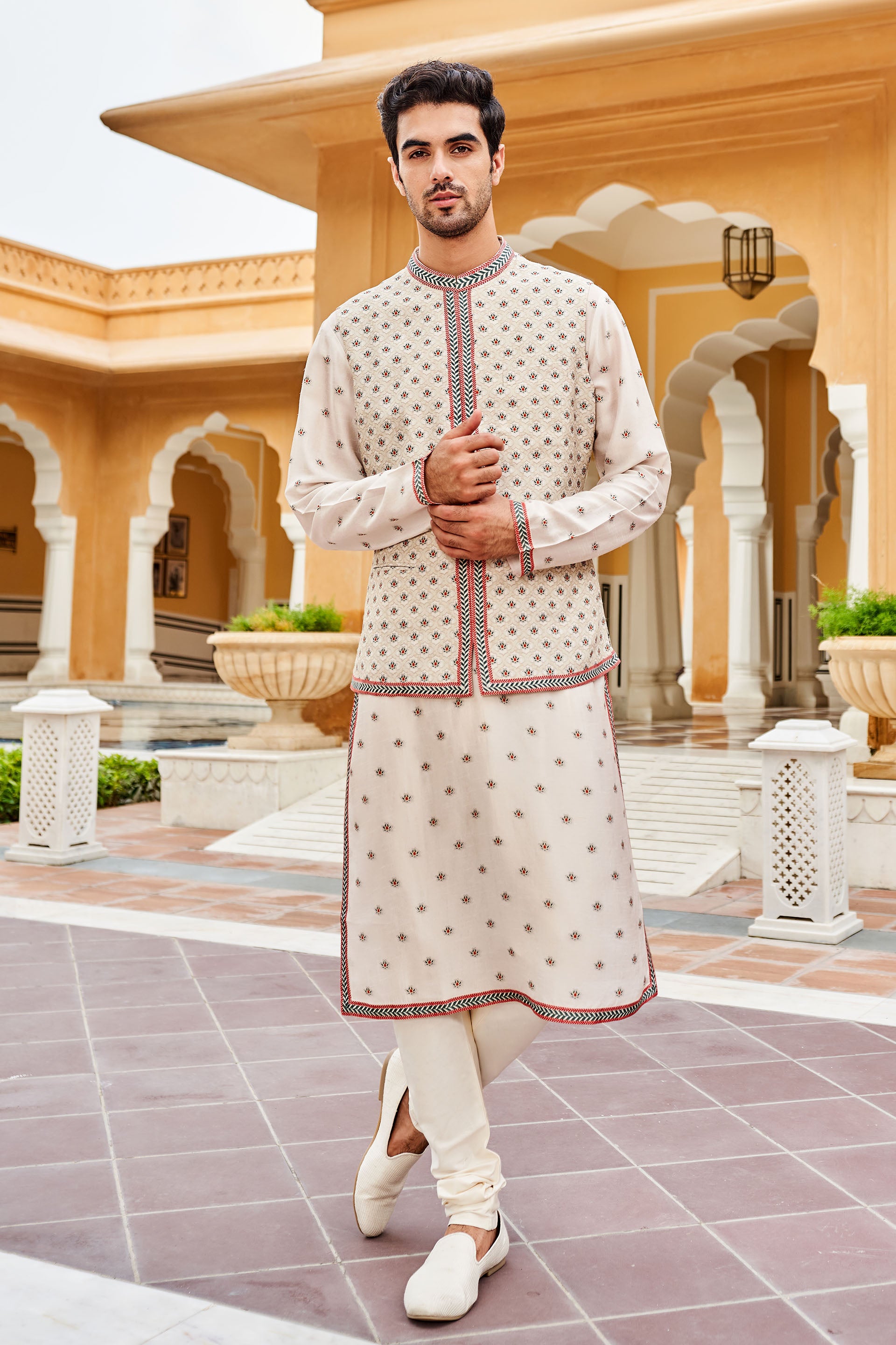 DARSA NEHRU JACKET - IVORY