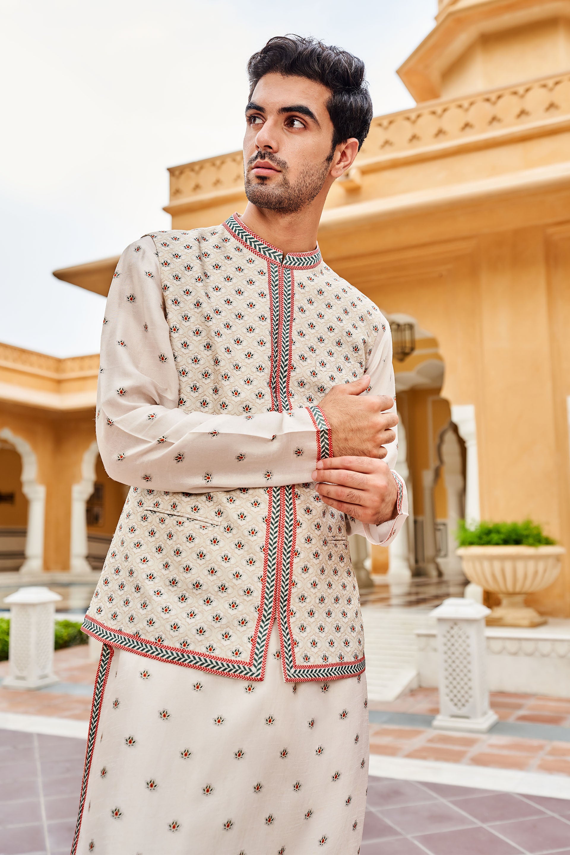 DARSA NEHRU JACKET - IVORY