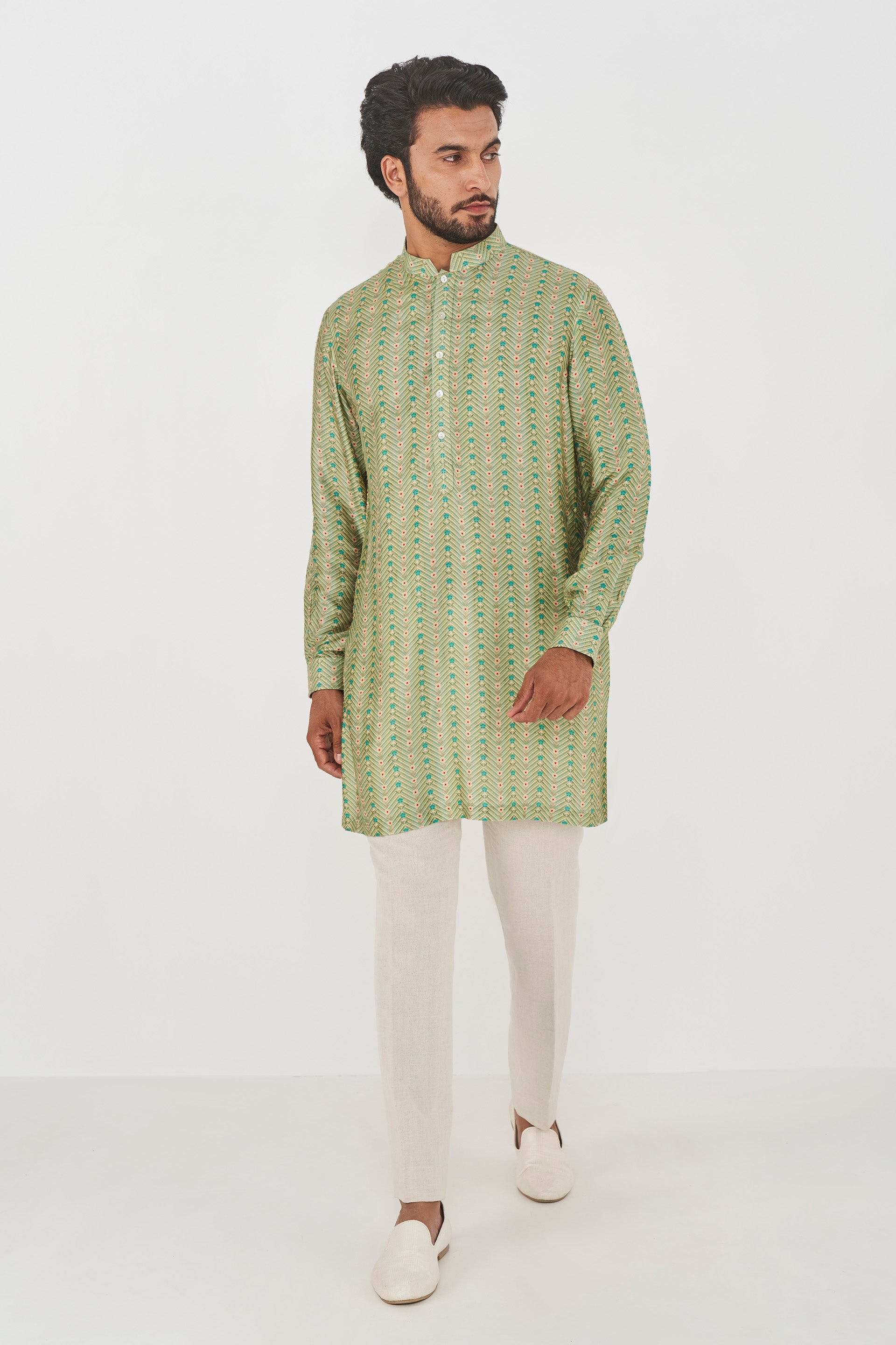 GIHAN KURTA - SAGE GREEN
