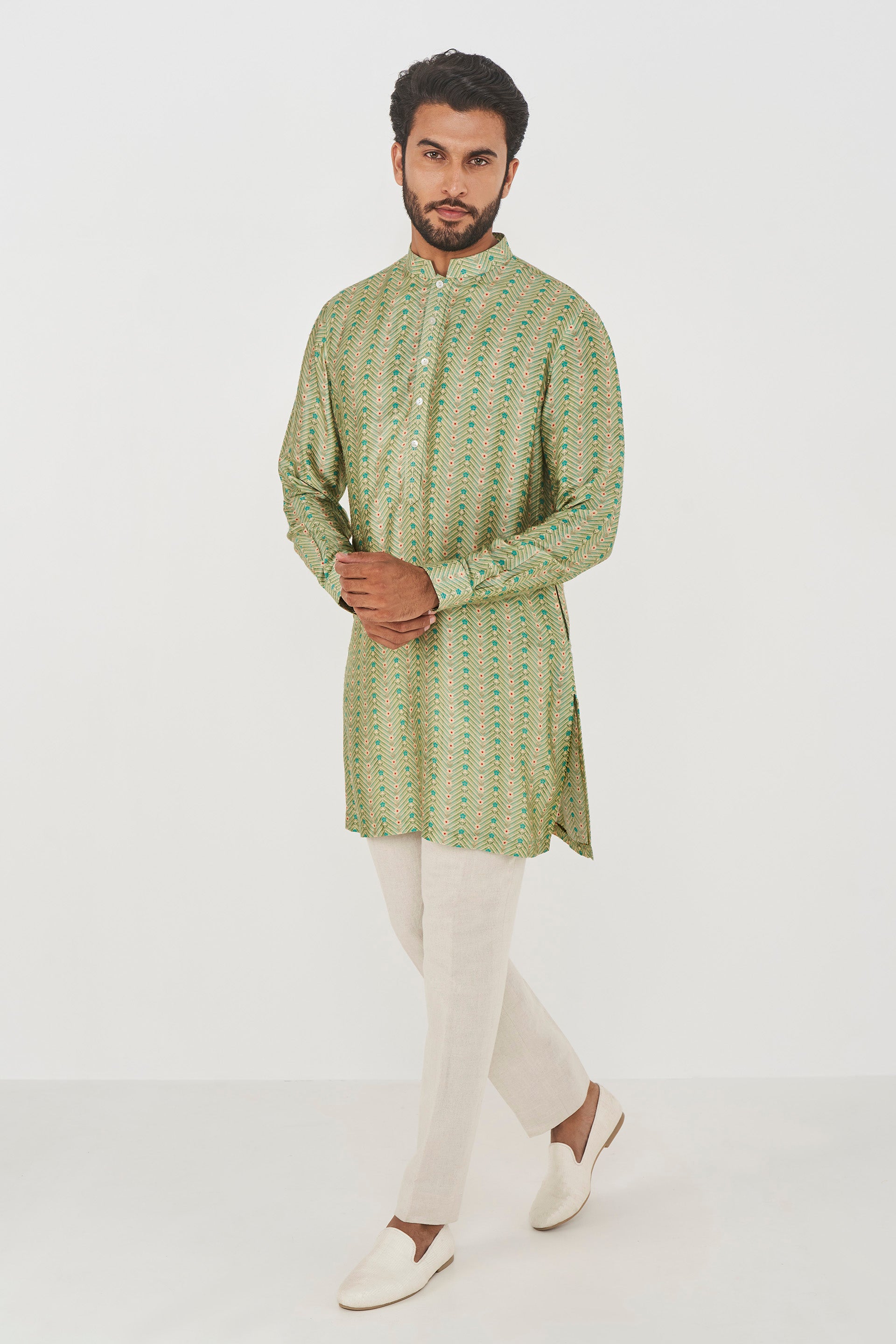 GIHAN KURTA - SAGE GREEN