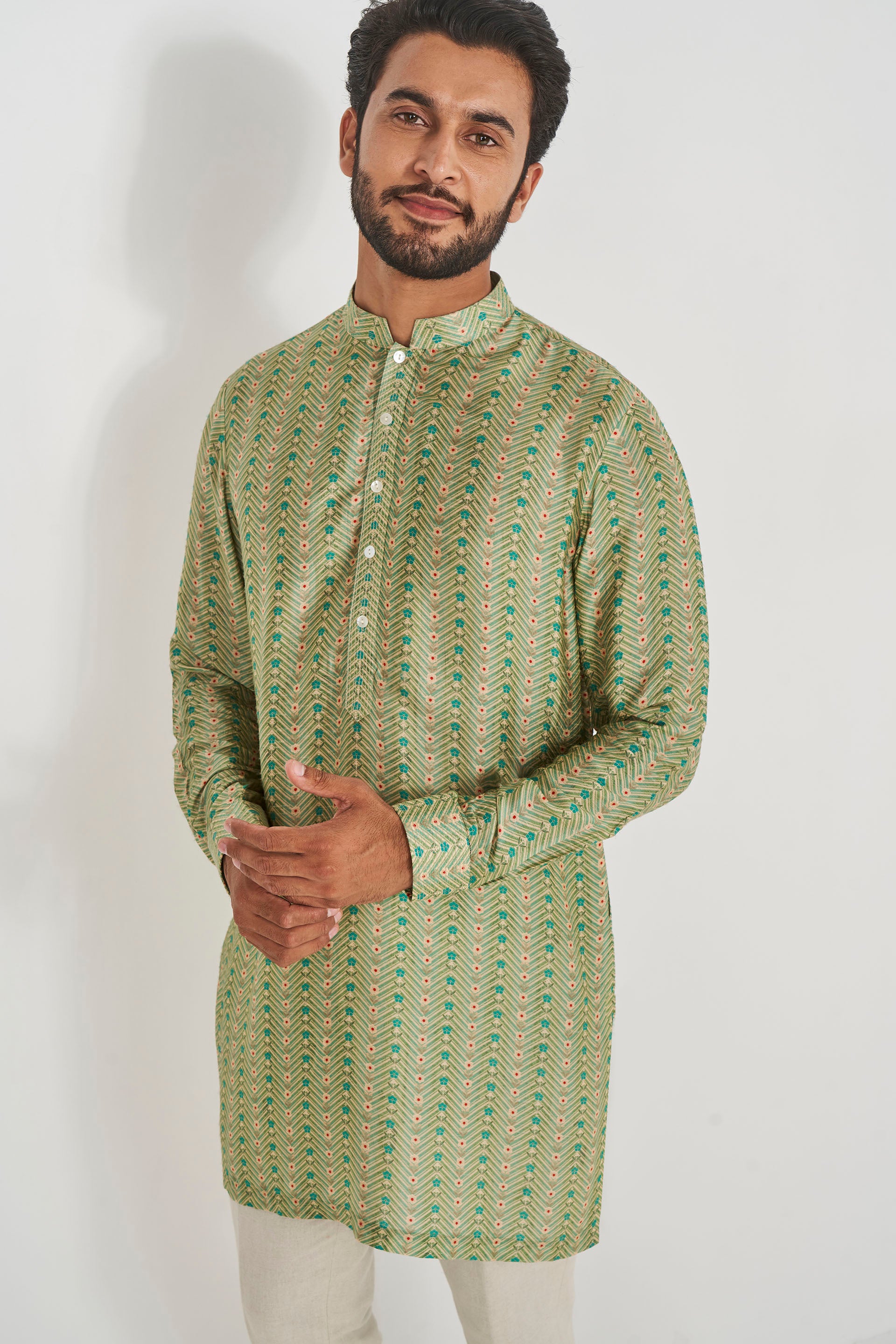 GIHAN KURTA - SAGE GREEN