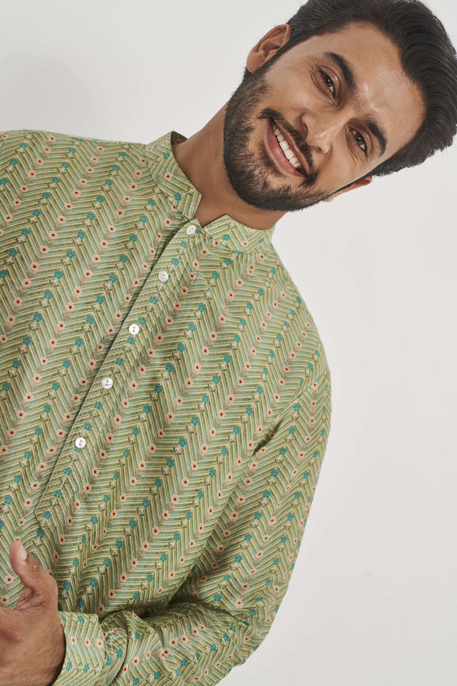 GIHAN KURTA - SAGE GREEN