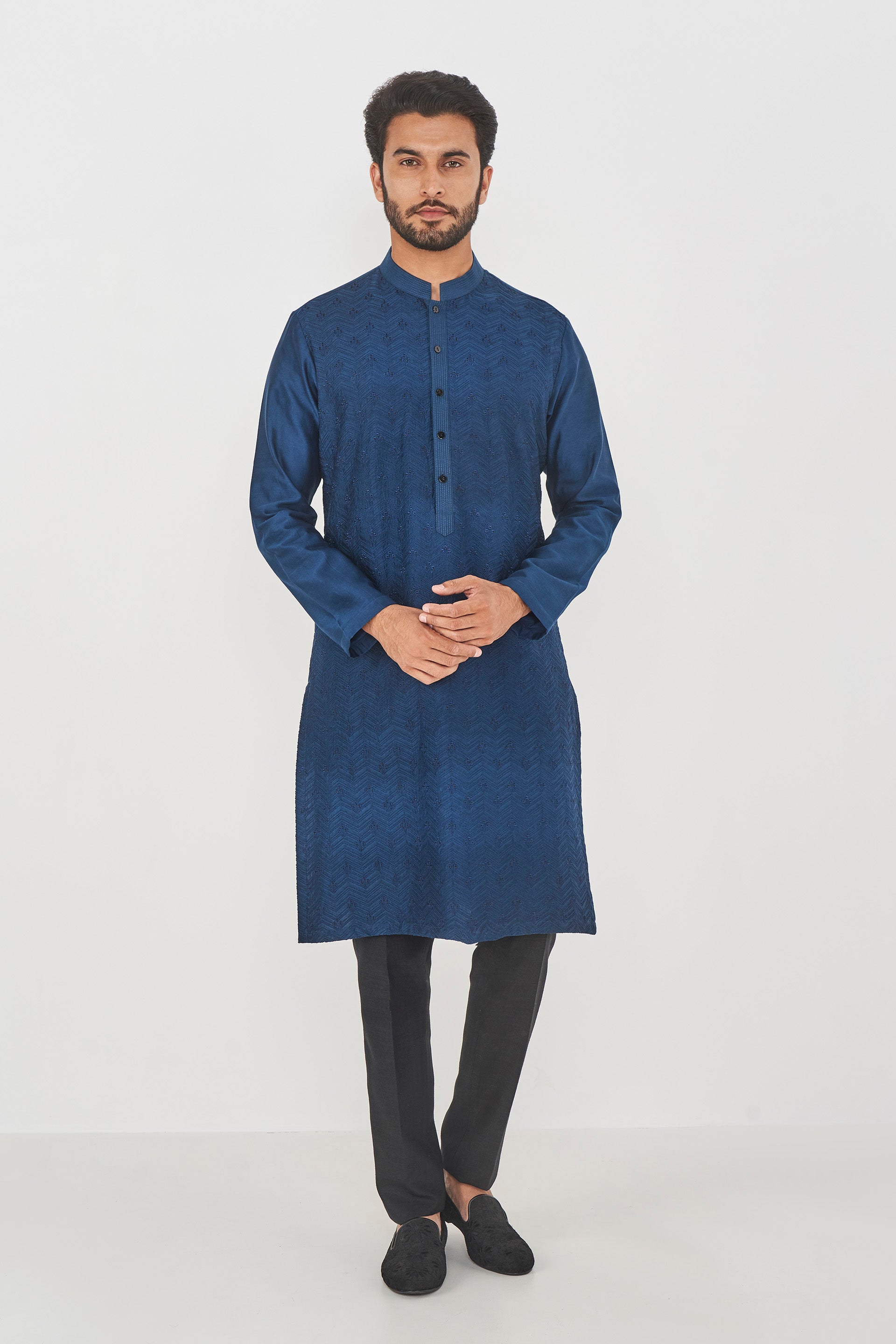 GULZAR KURTA - NAVY