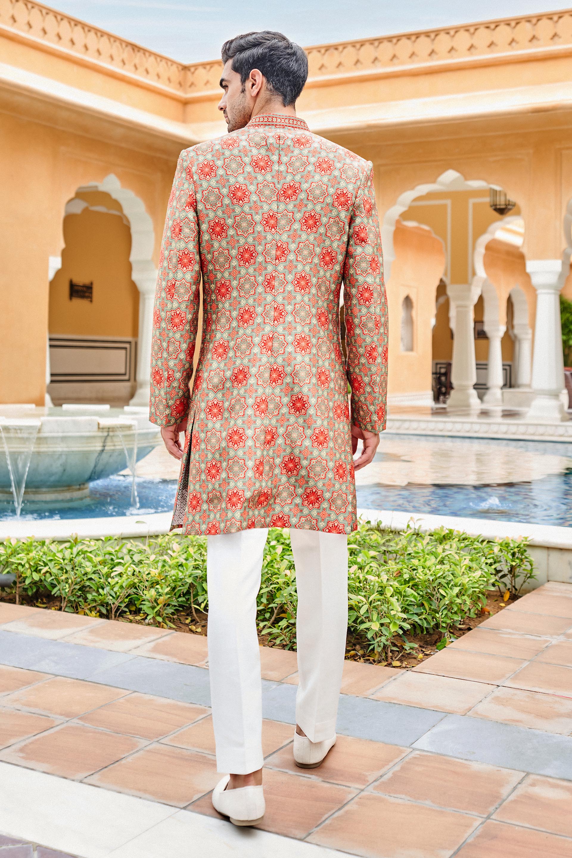 TRISH SHERWANI - SAGE GREEN