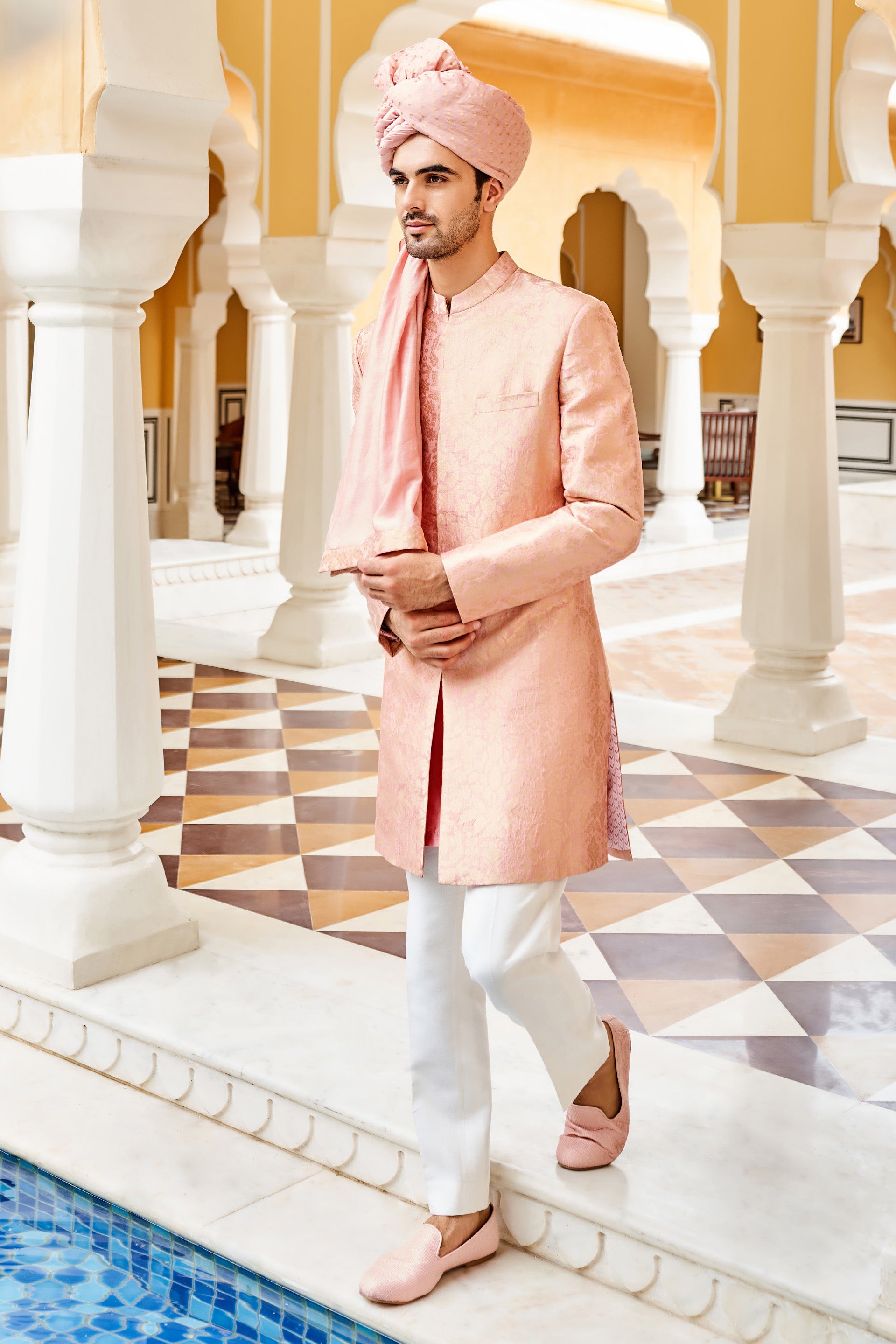 ZAHUR SHERWANI - PINK