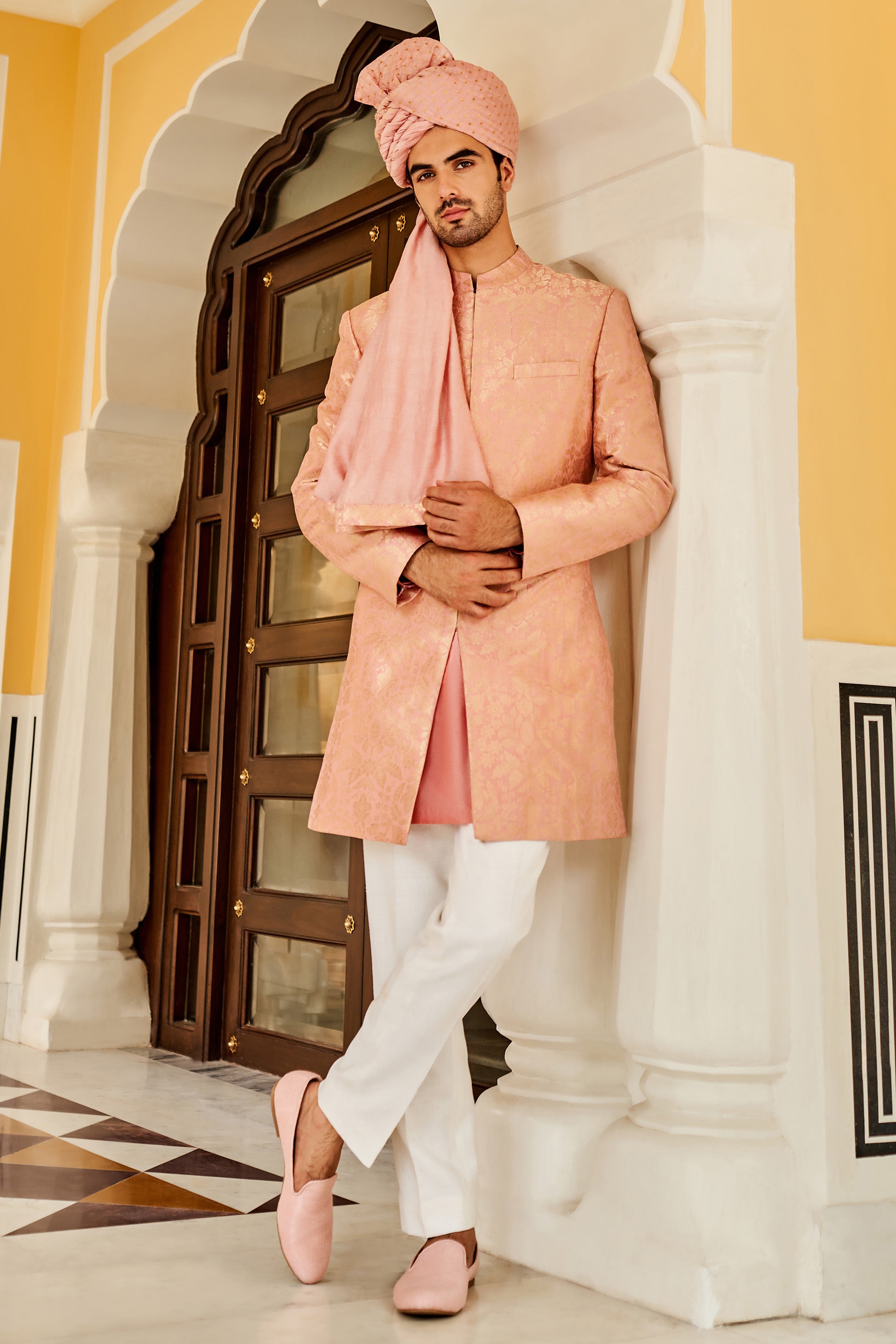 ZAHUR SHERWANI - PINK