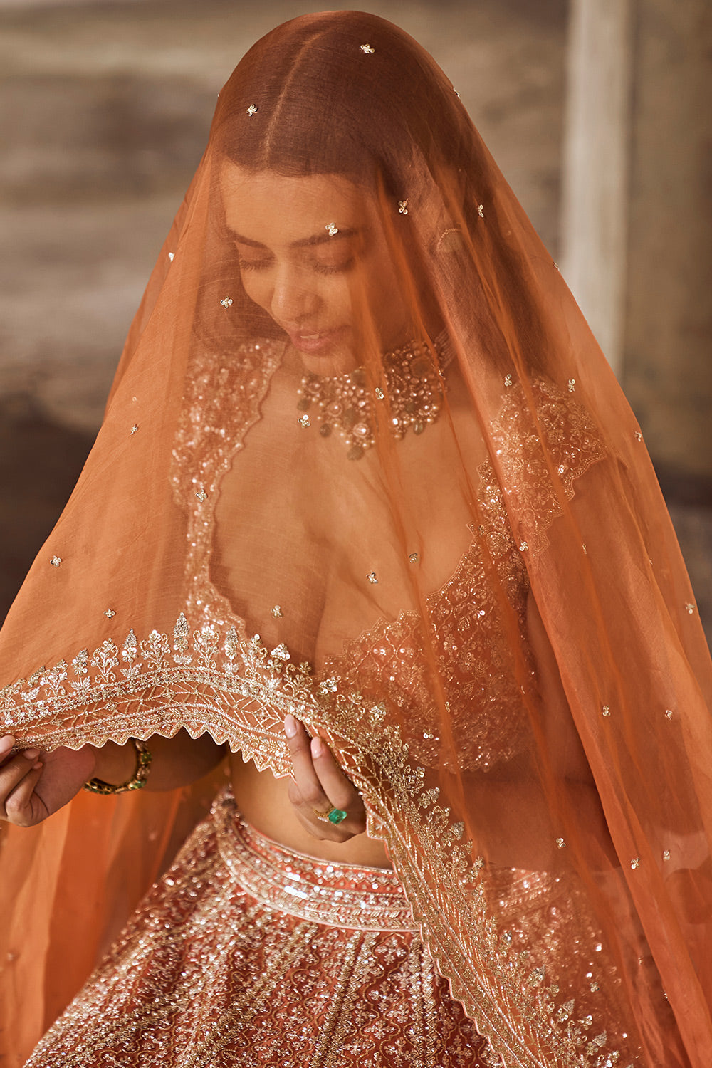 ORANGE LEELA LEHENGA SET