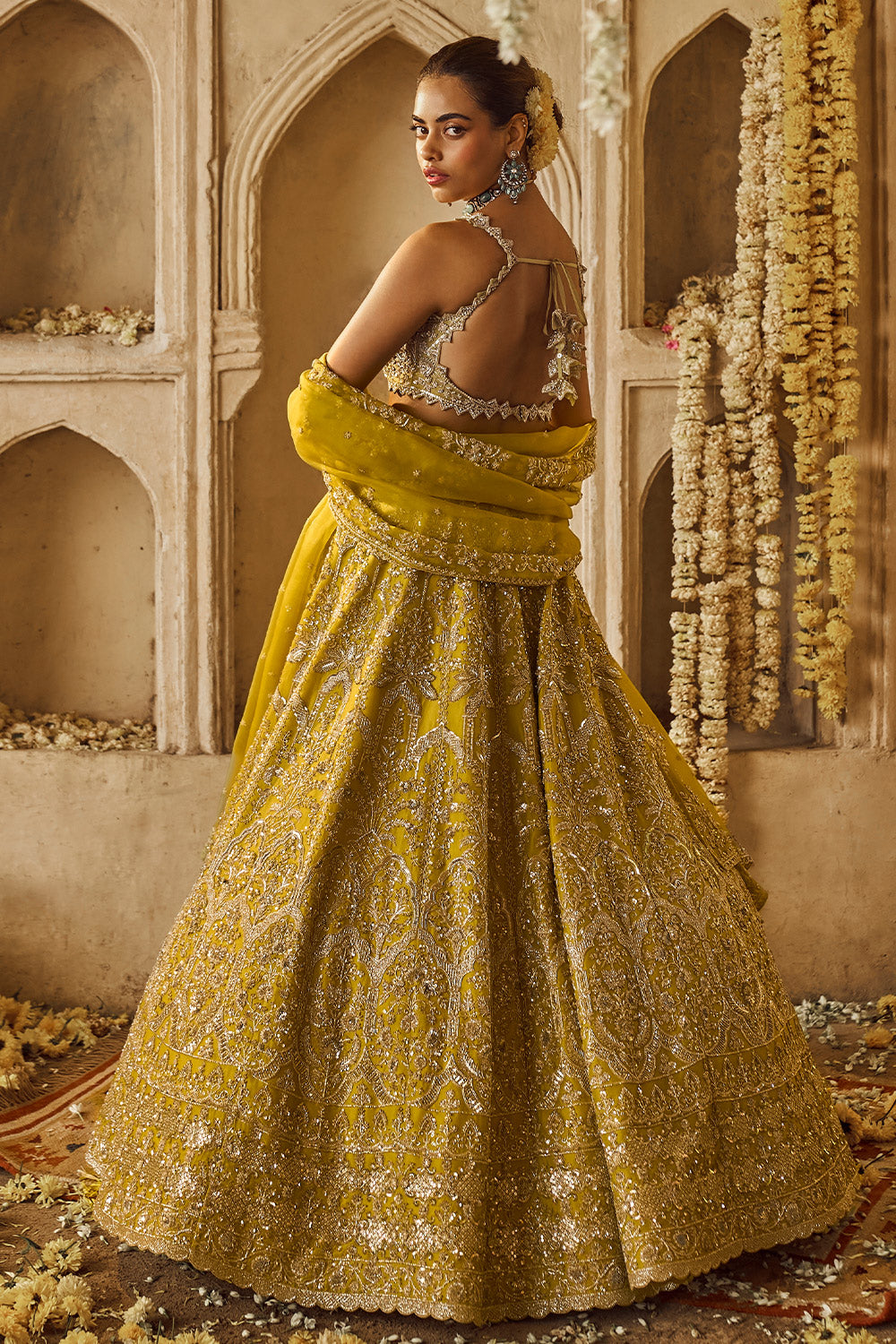 YELLOWISH GREEN SNEHA LEHENGA SET