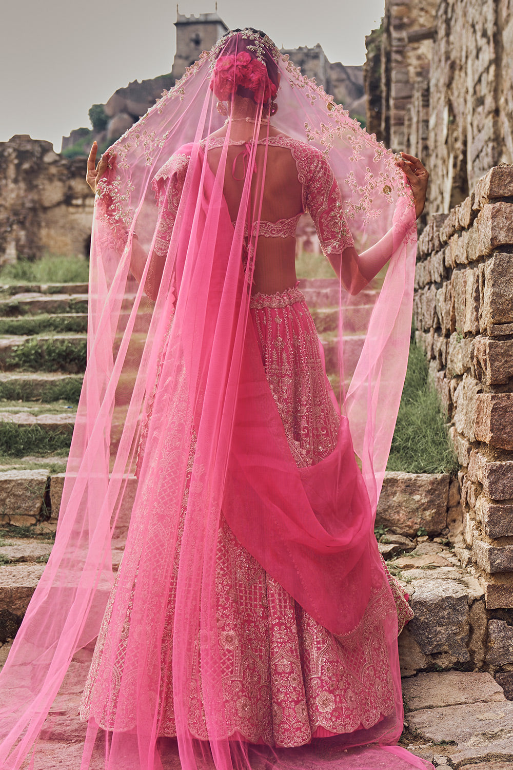 CANDY PINK RHEA LEHENGA SET