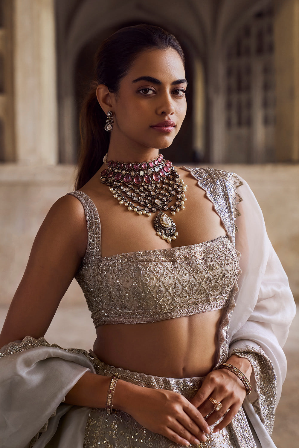 IVORY DIVILA LEHENGA SET