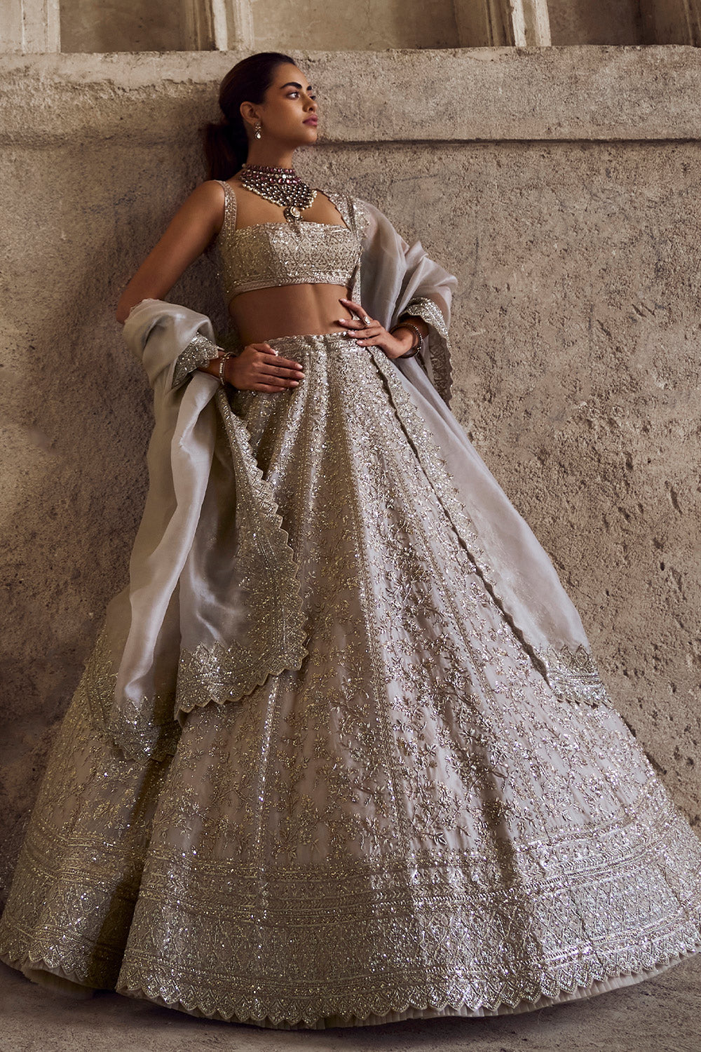 IVORY DIVILA LEHENGA SET
