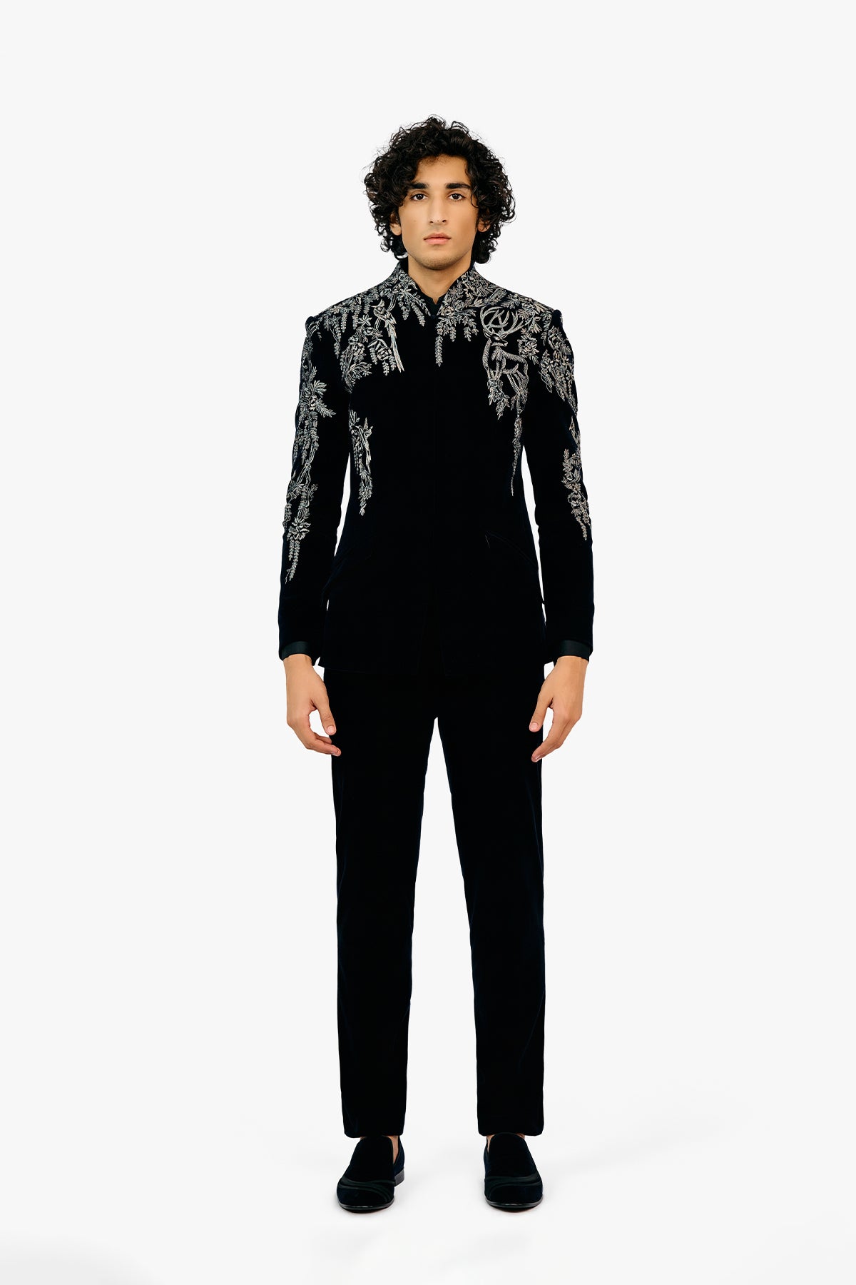 Elyxion Velvet Bandhgala