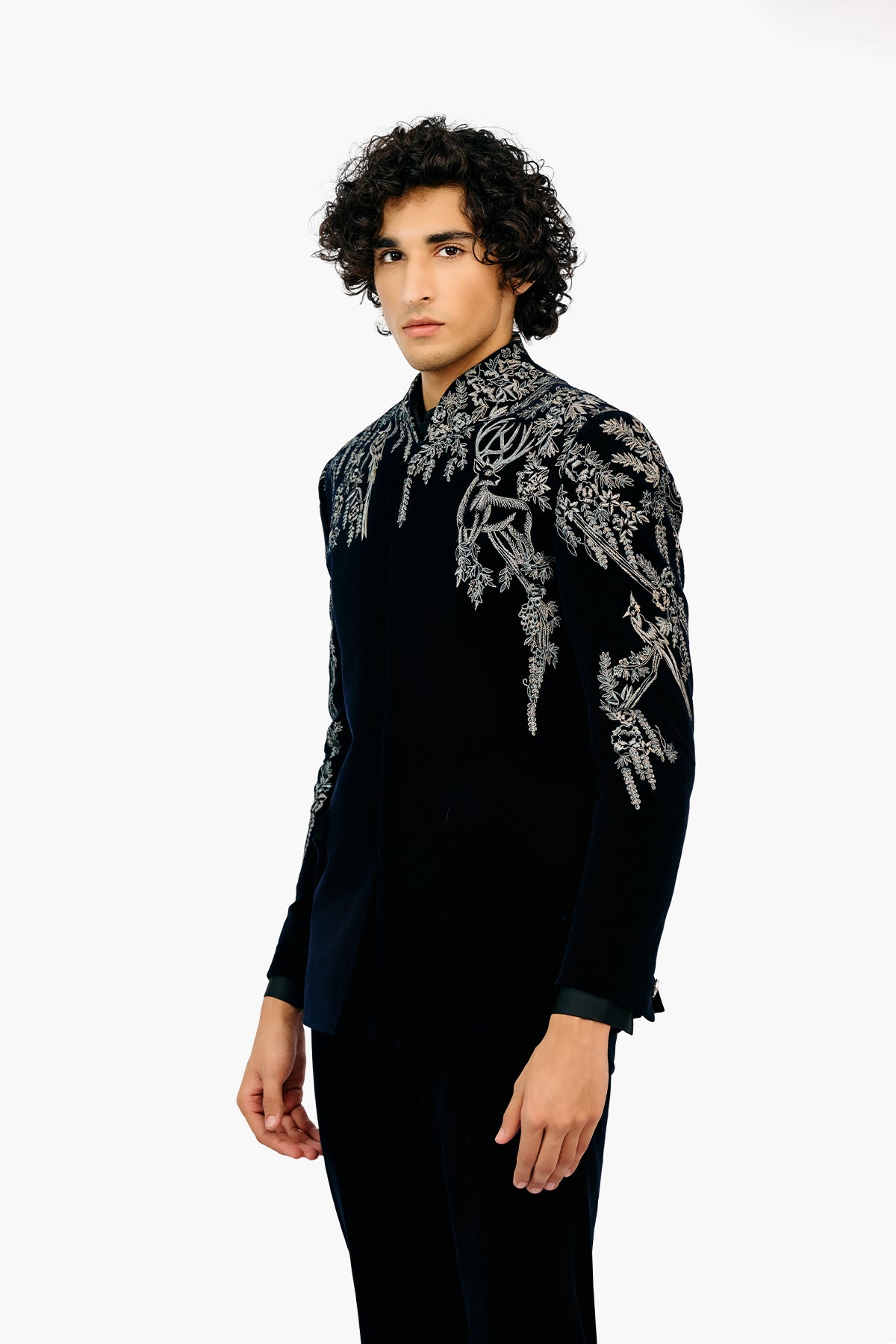 Elyxion Velvet Bandhgala