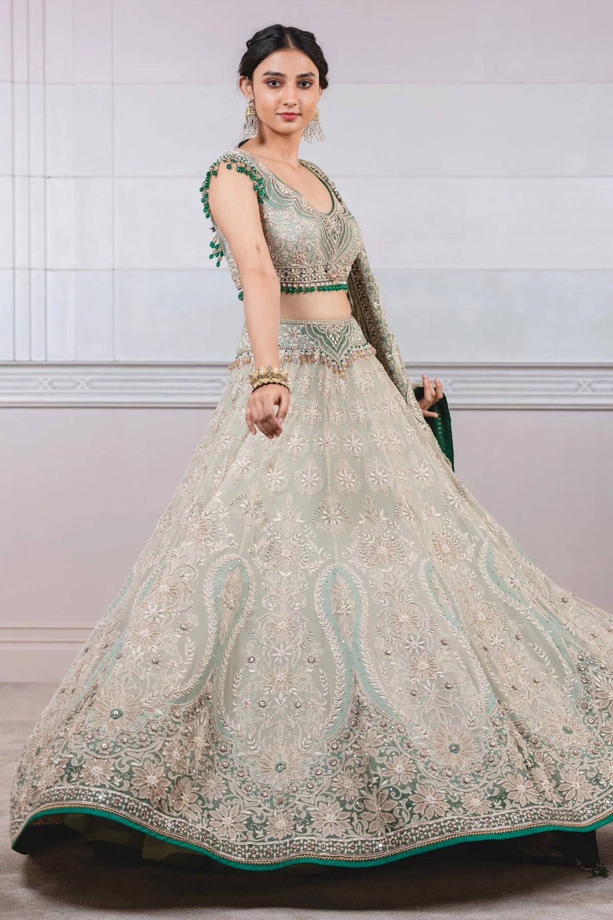 KALIDAR LEHENGA WITH MEHRAB MOTIFS