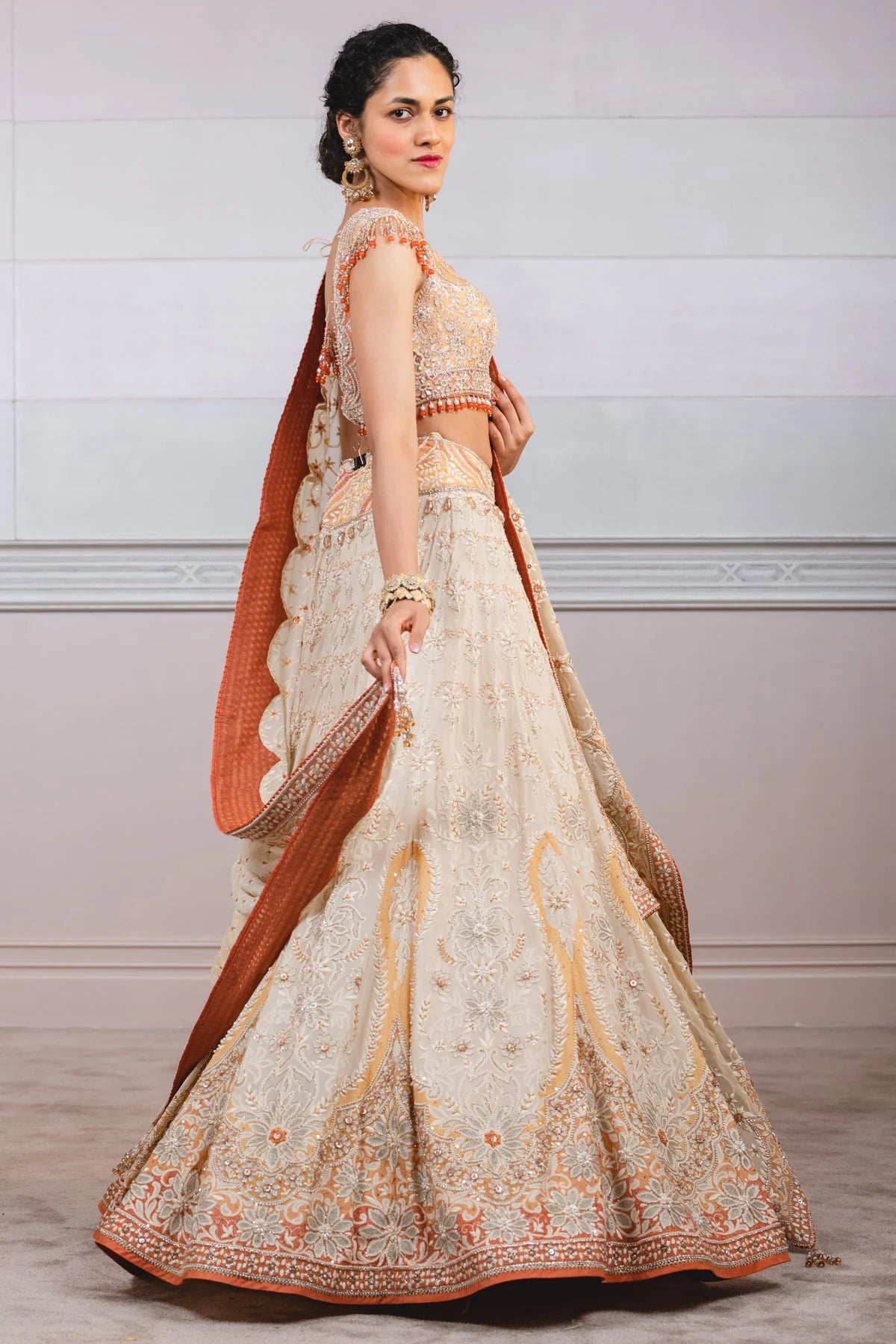 KALIDAR LEHENGA WITH MEHRAB MOTIFS