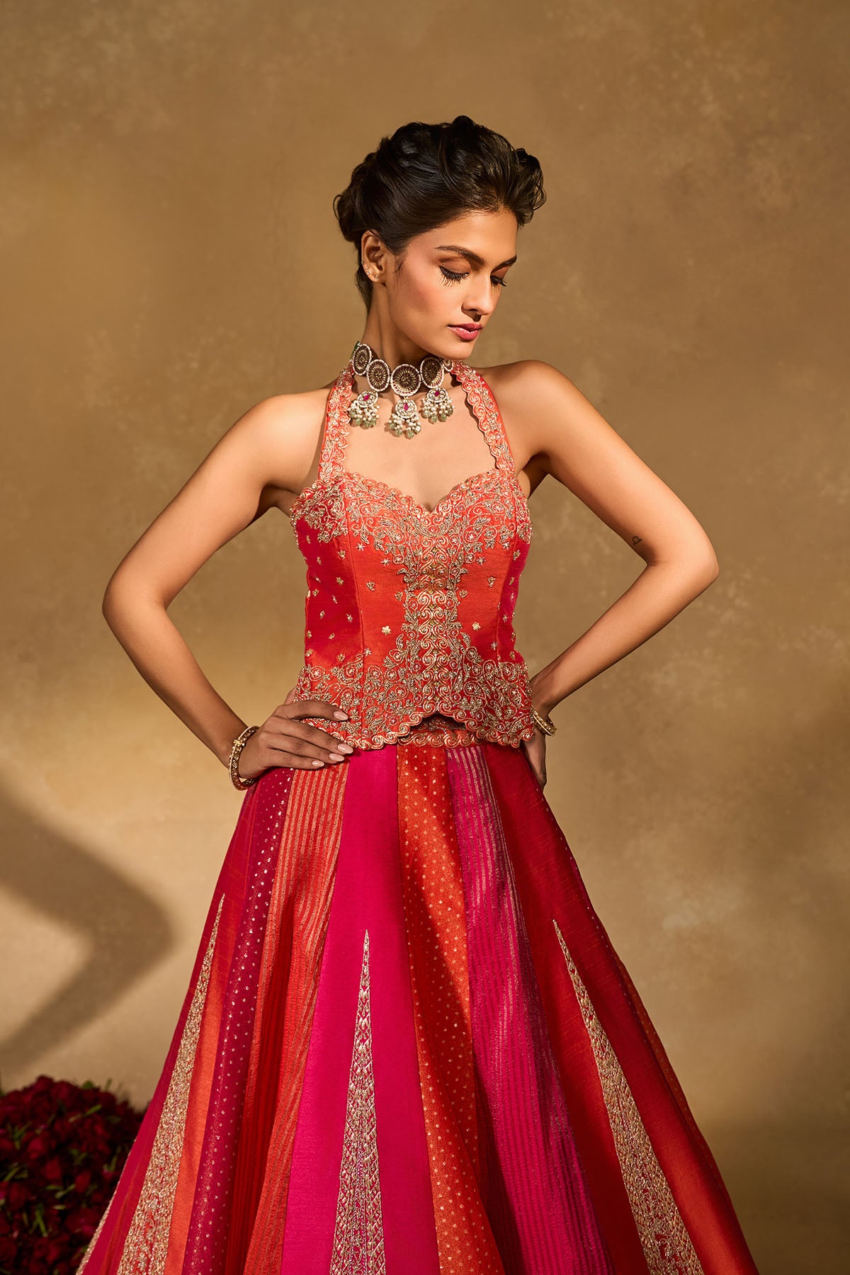 Orange Naina Lehenga