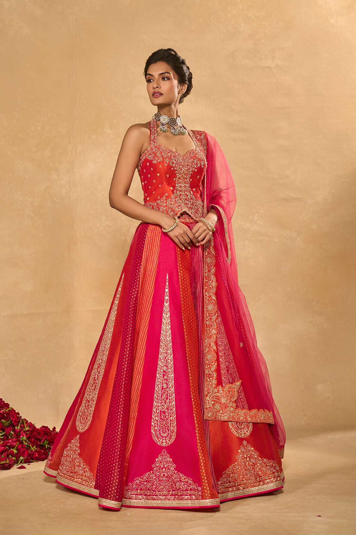 Orange Naina Lehenga