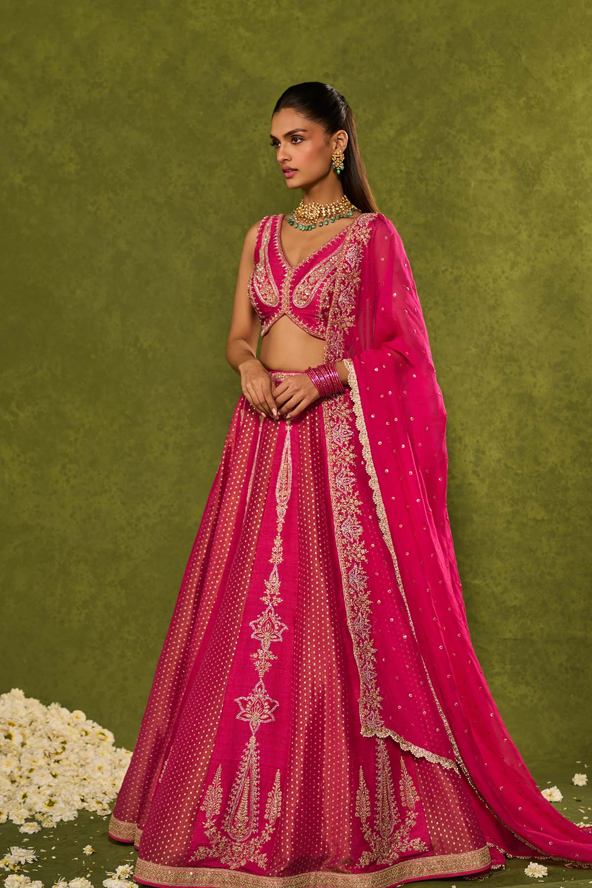 Ambi Brocade Lehenga