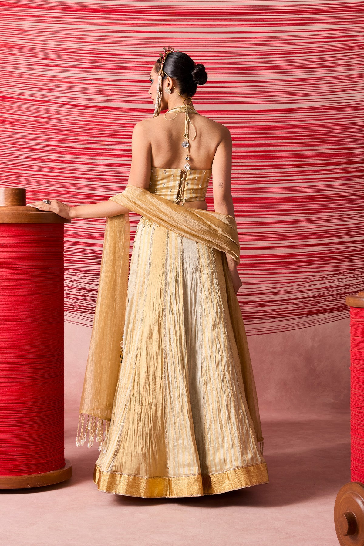 Jugnu Gold Lehenga