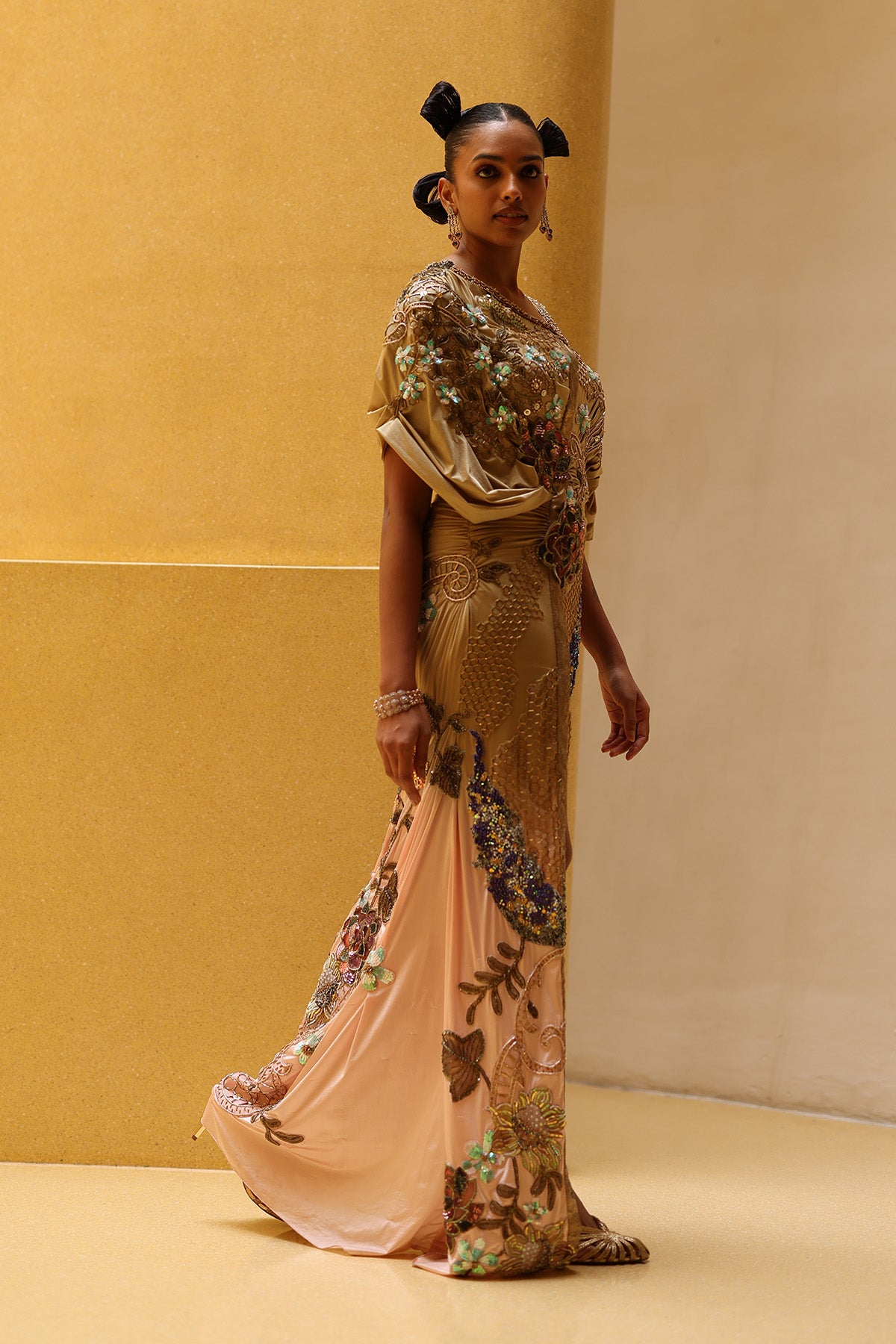 Amani Draped Kaftan Set