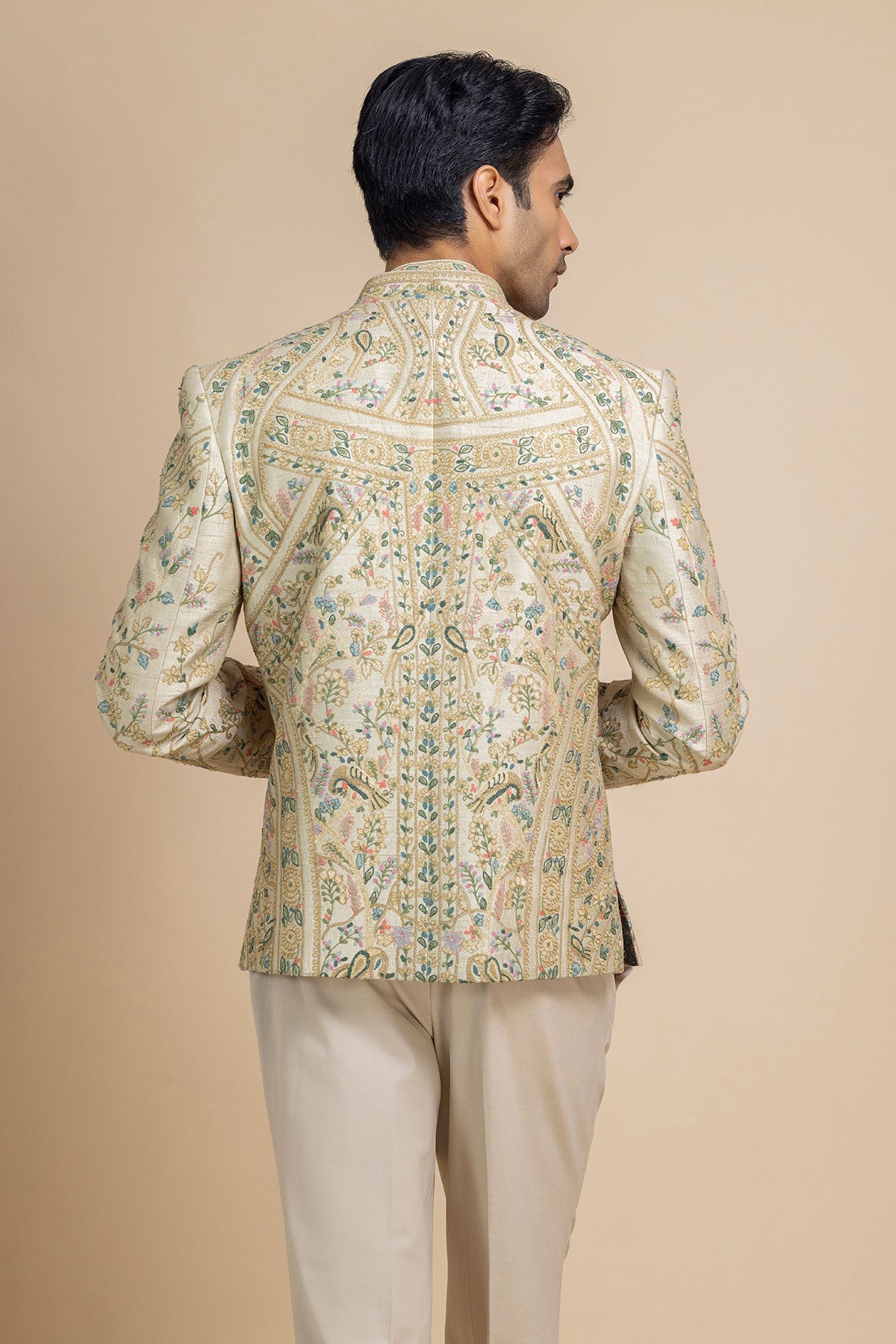 Zavian Short Jacket, Kurta & Pant Set