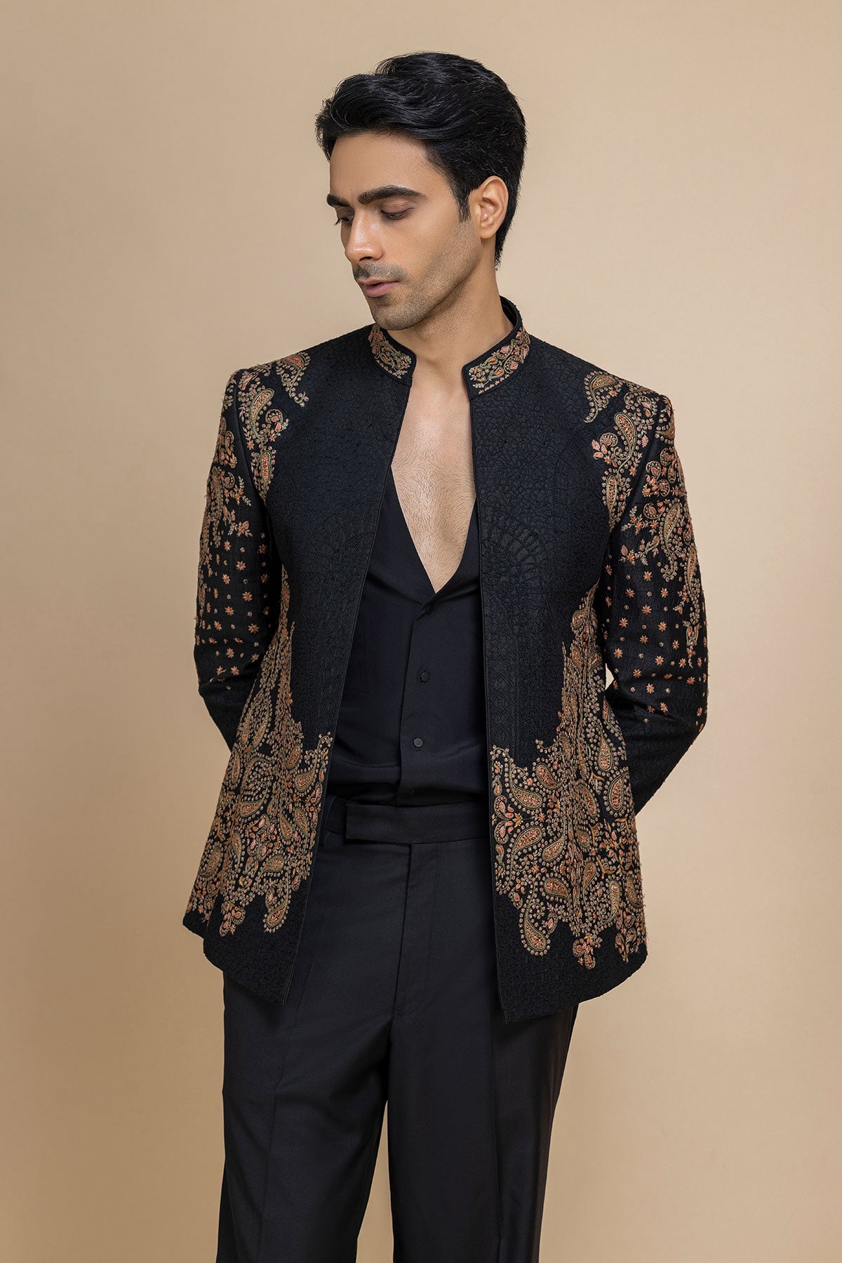 Kaashnoir Jacket, Shirt & Pant Set