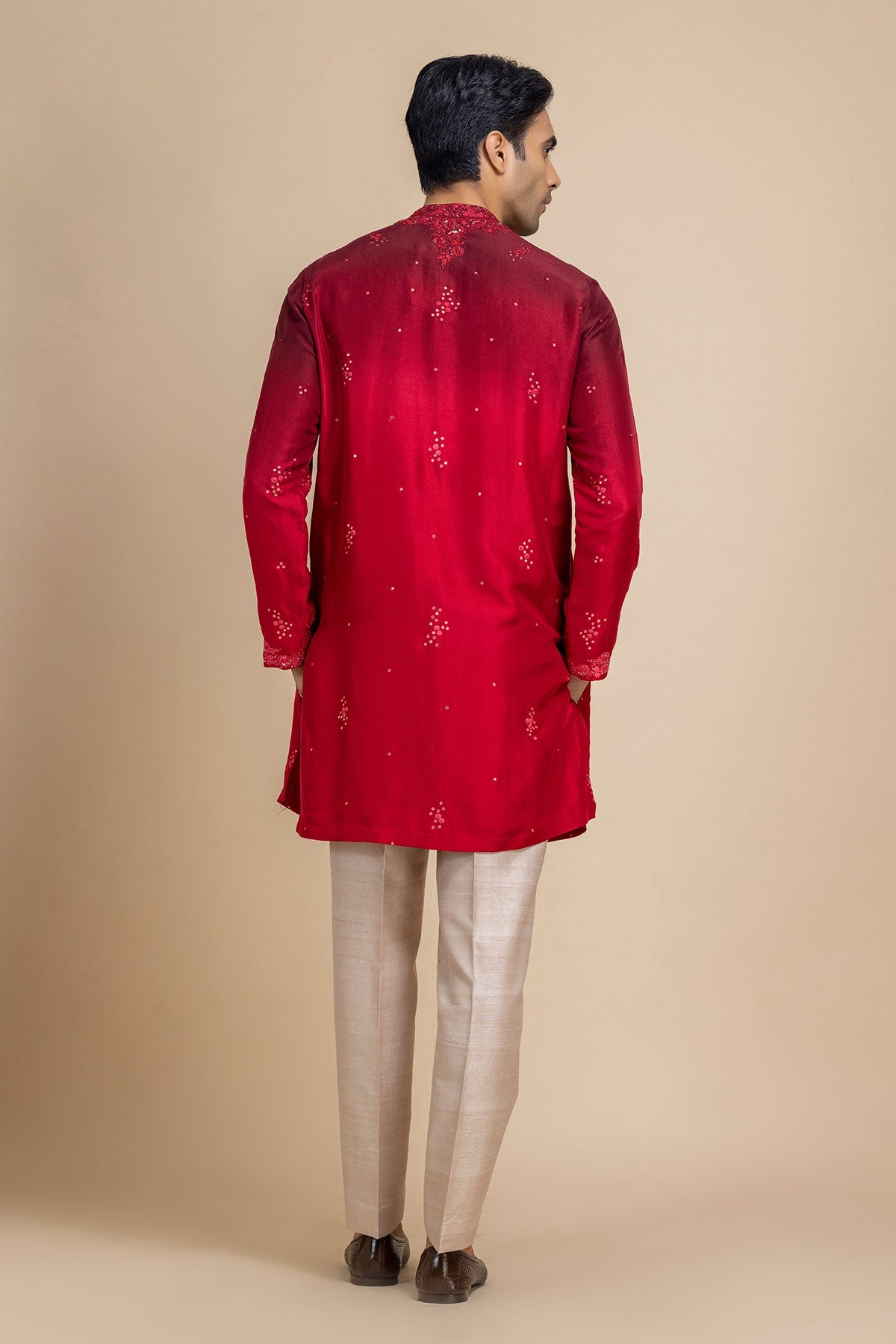 Scarlet Serenade Kurta & Pant Set