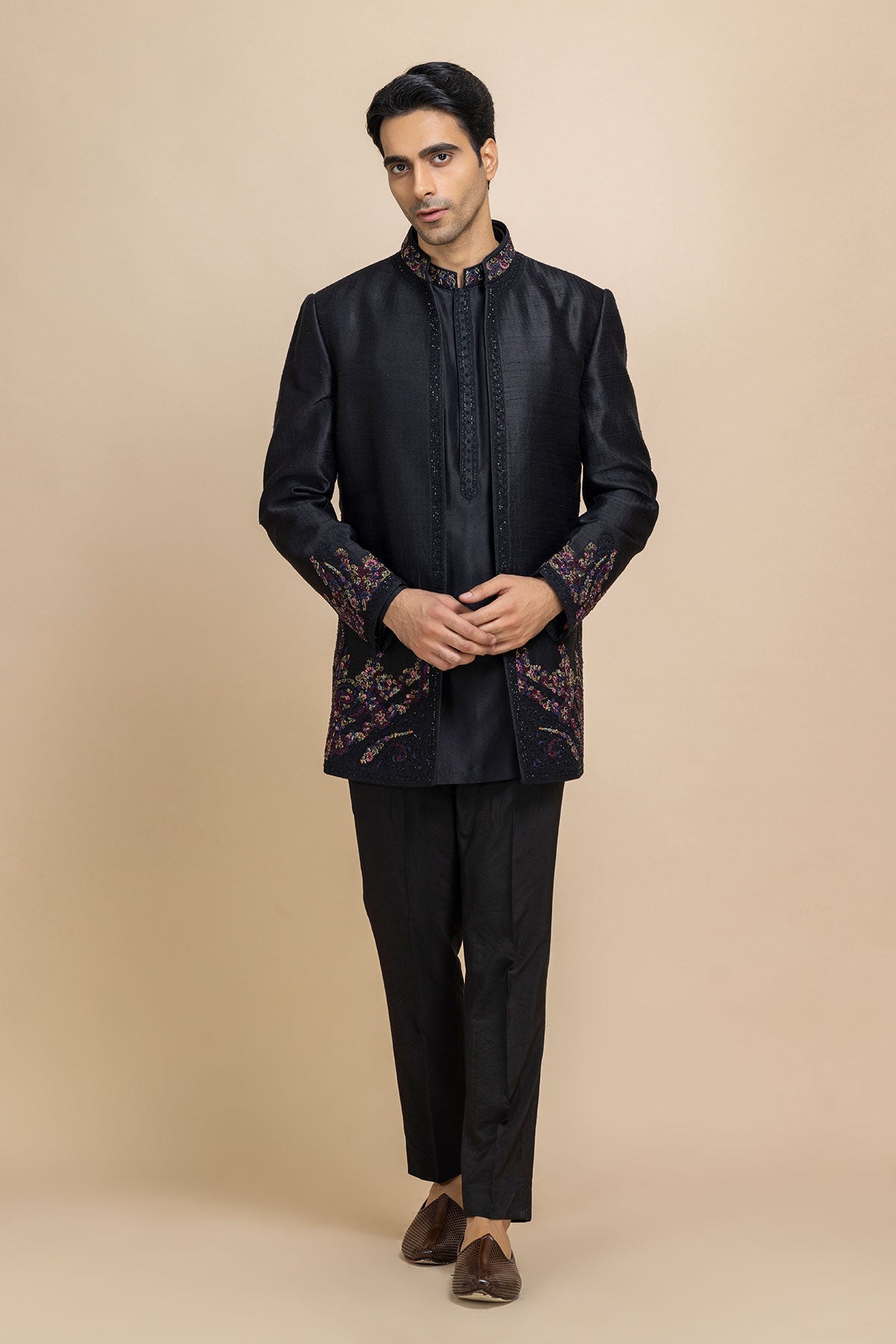 Evara Open Jacket & Kurta-Pant Set