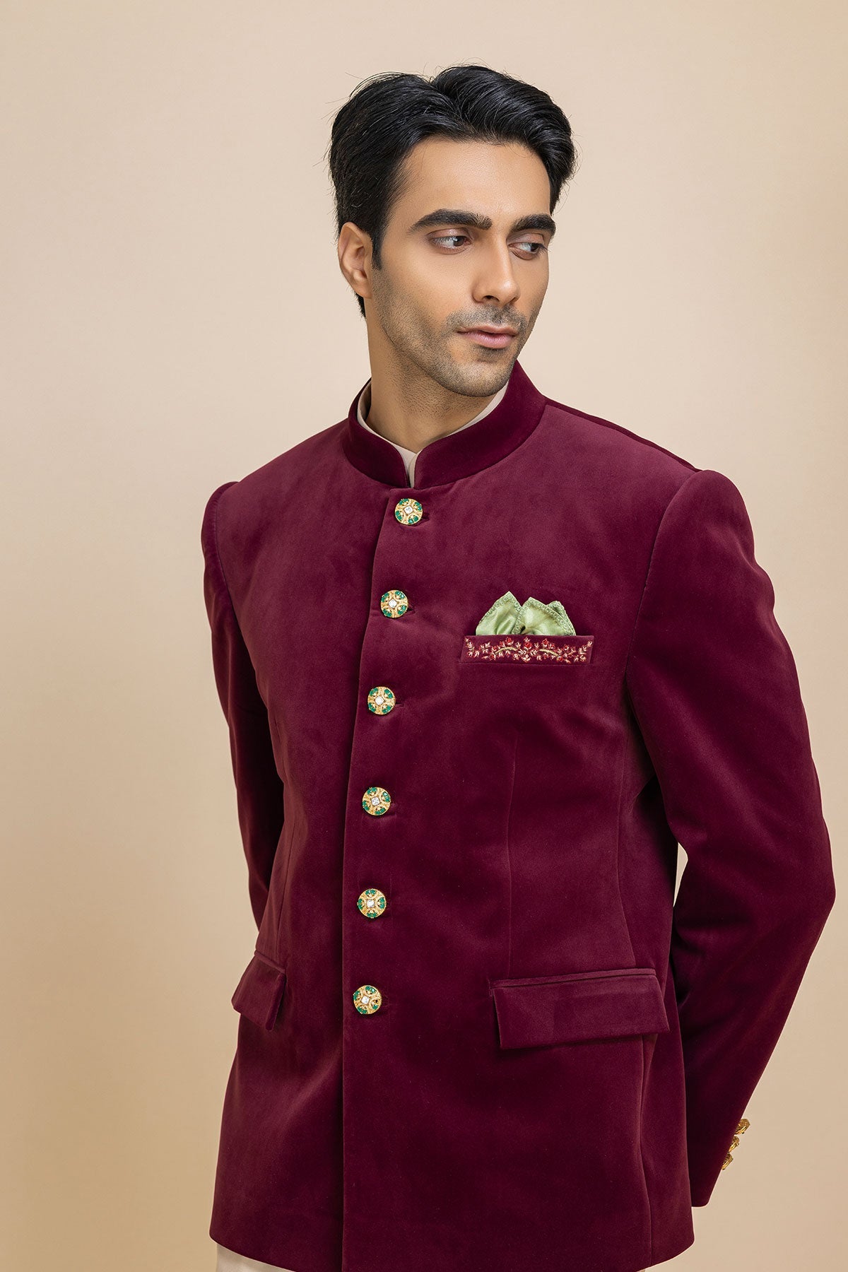 Crimson Verve Bandgala