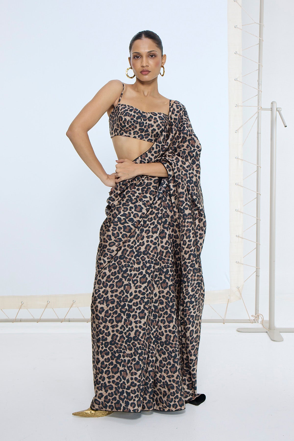 The Cheetah Print Saree