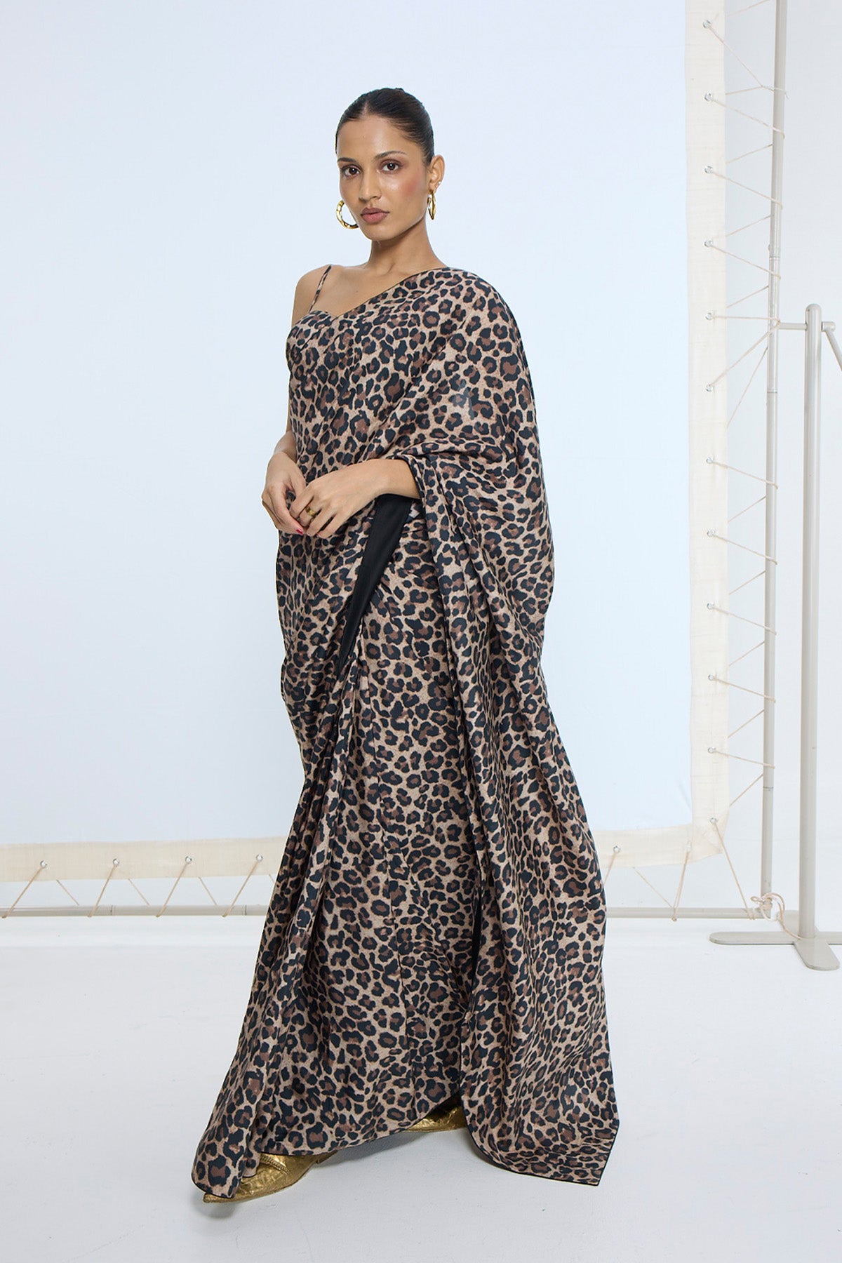 The Cheetah Print Saree