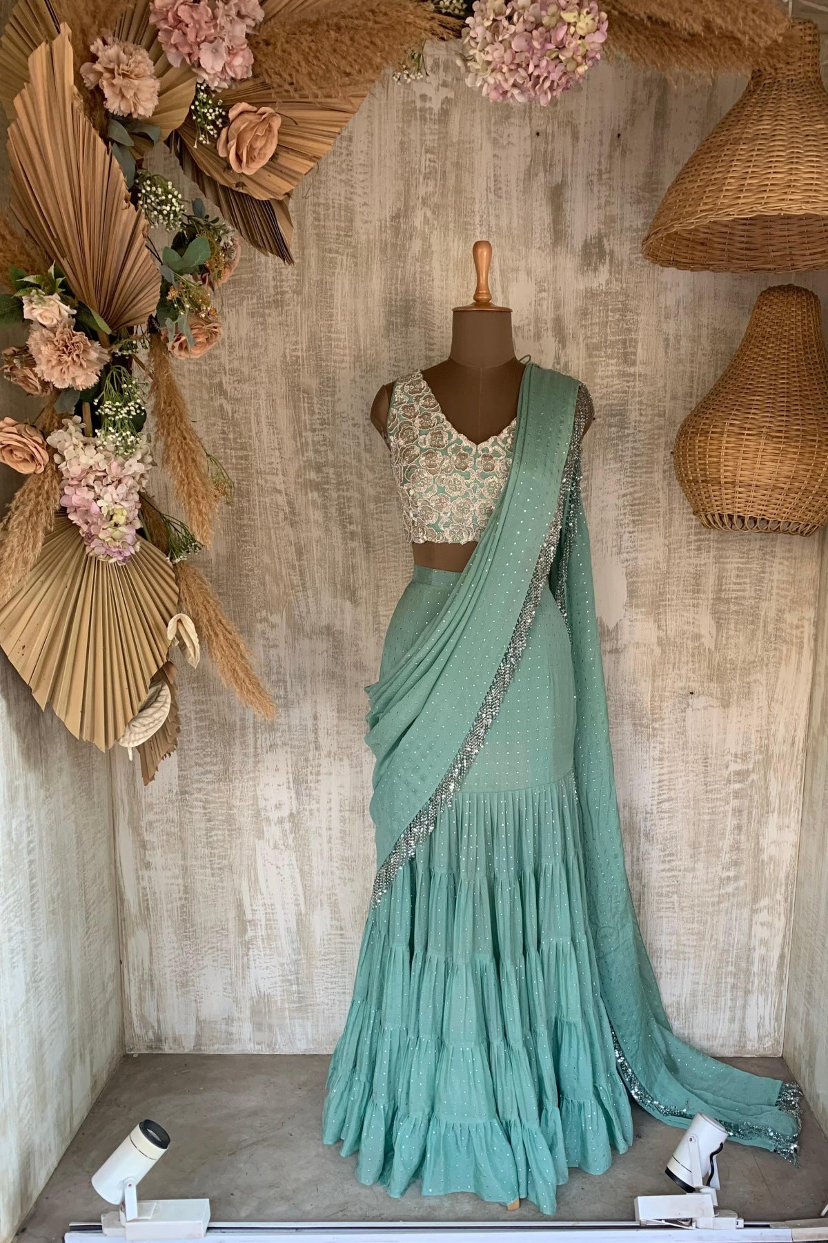 Sea Green Lara Saree - Ready to ship