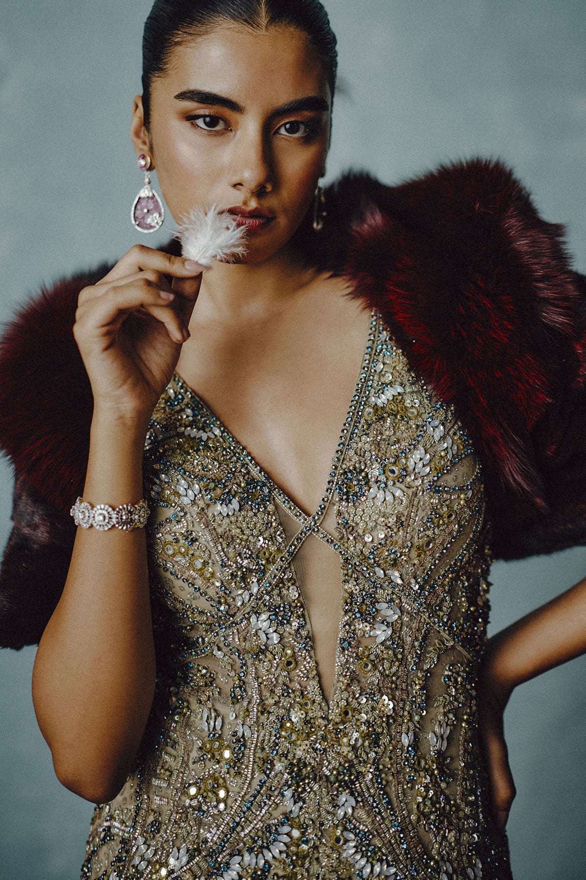 Gilded Stellar Embellished Gown