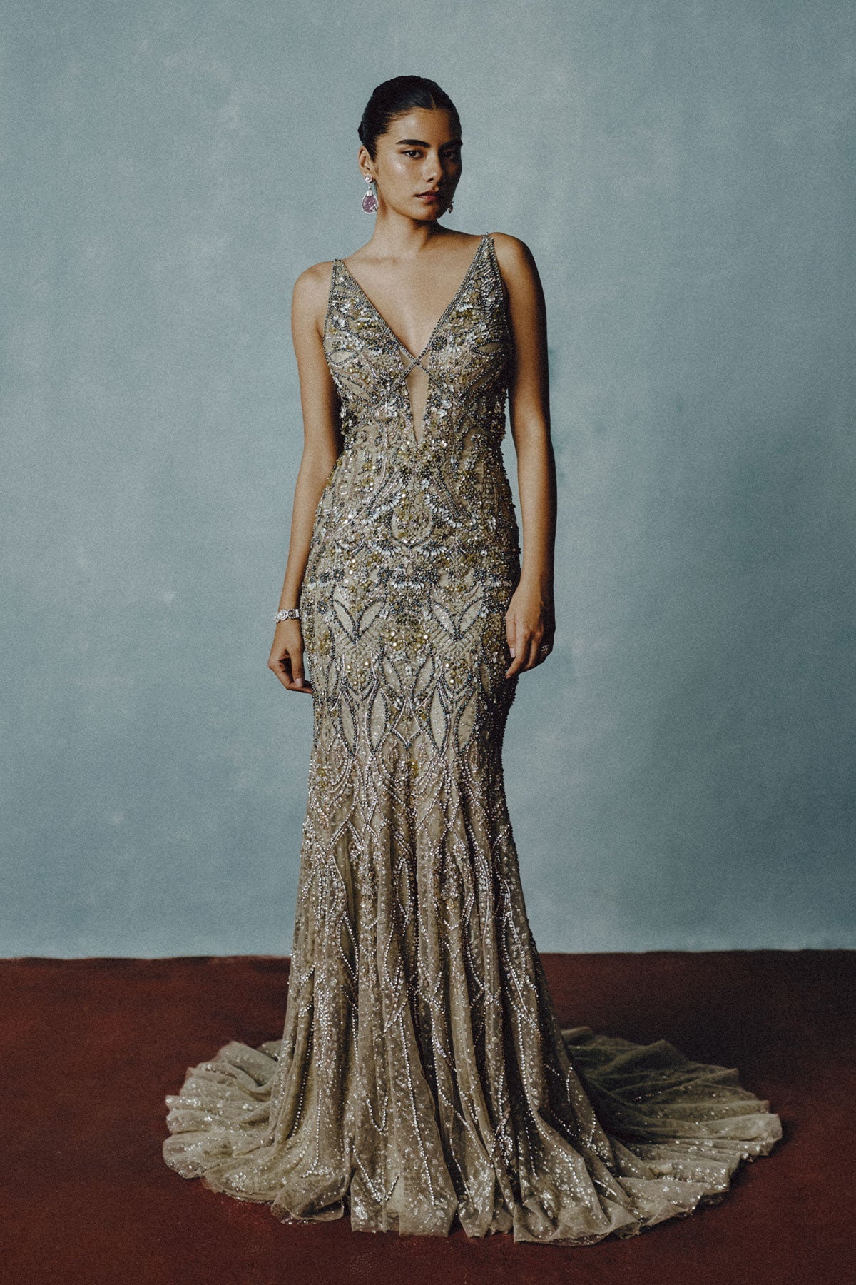 Gilded Stellar Embellished Gown