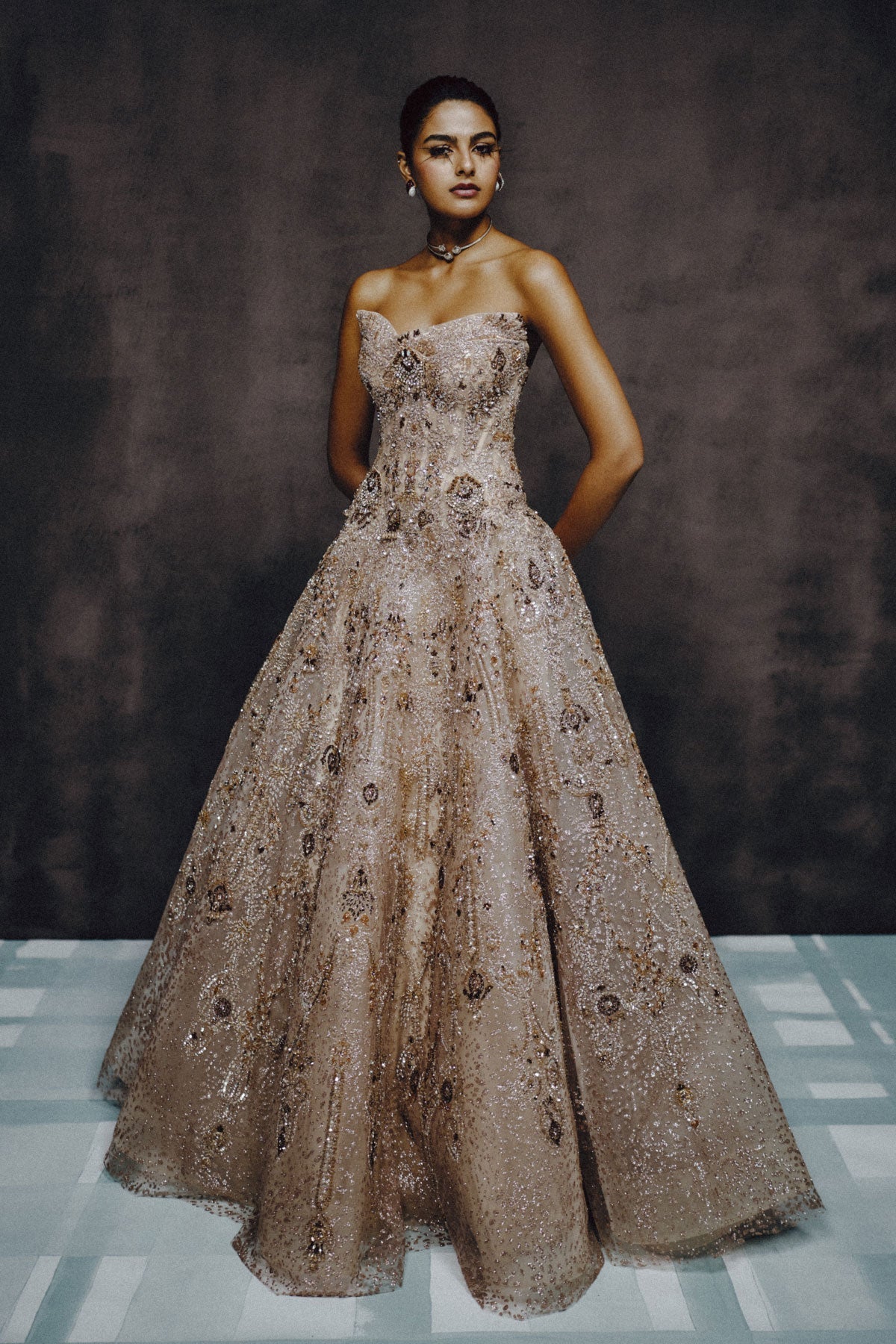 Golden Reverie Ball Gown