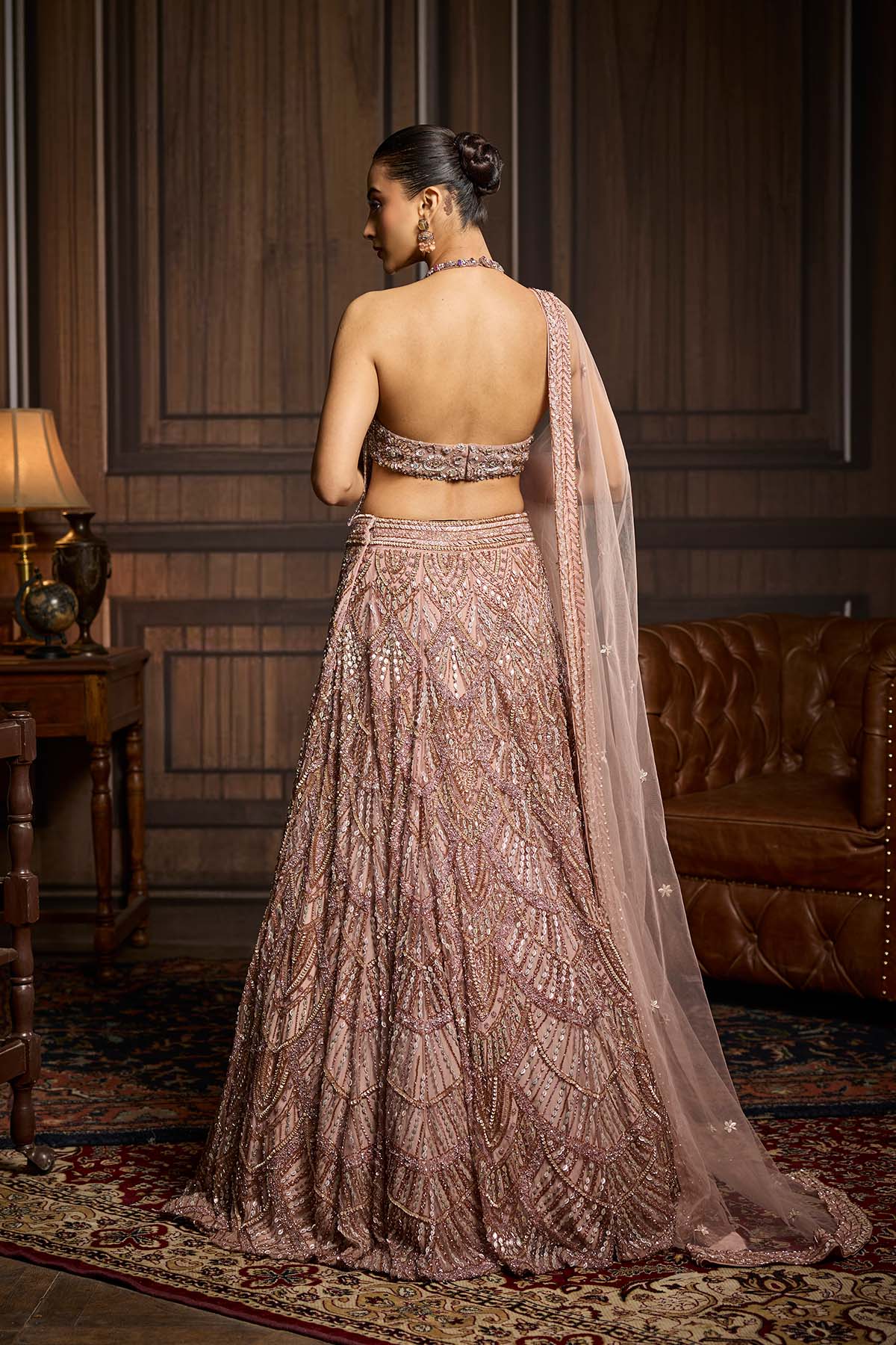 Blush Pink Embellished Lehenga Set