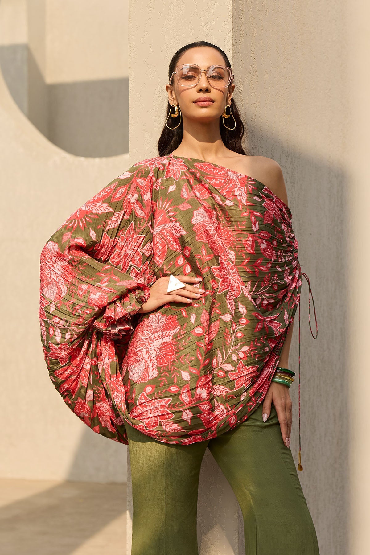 SAGE GREEN FLORAL PRINTED CO-ORD SET