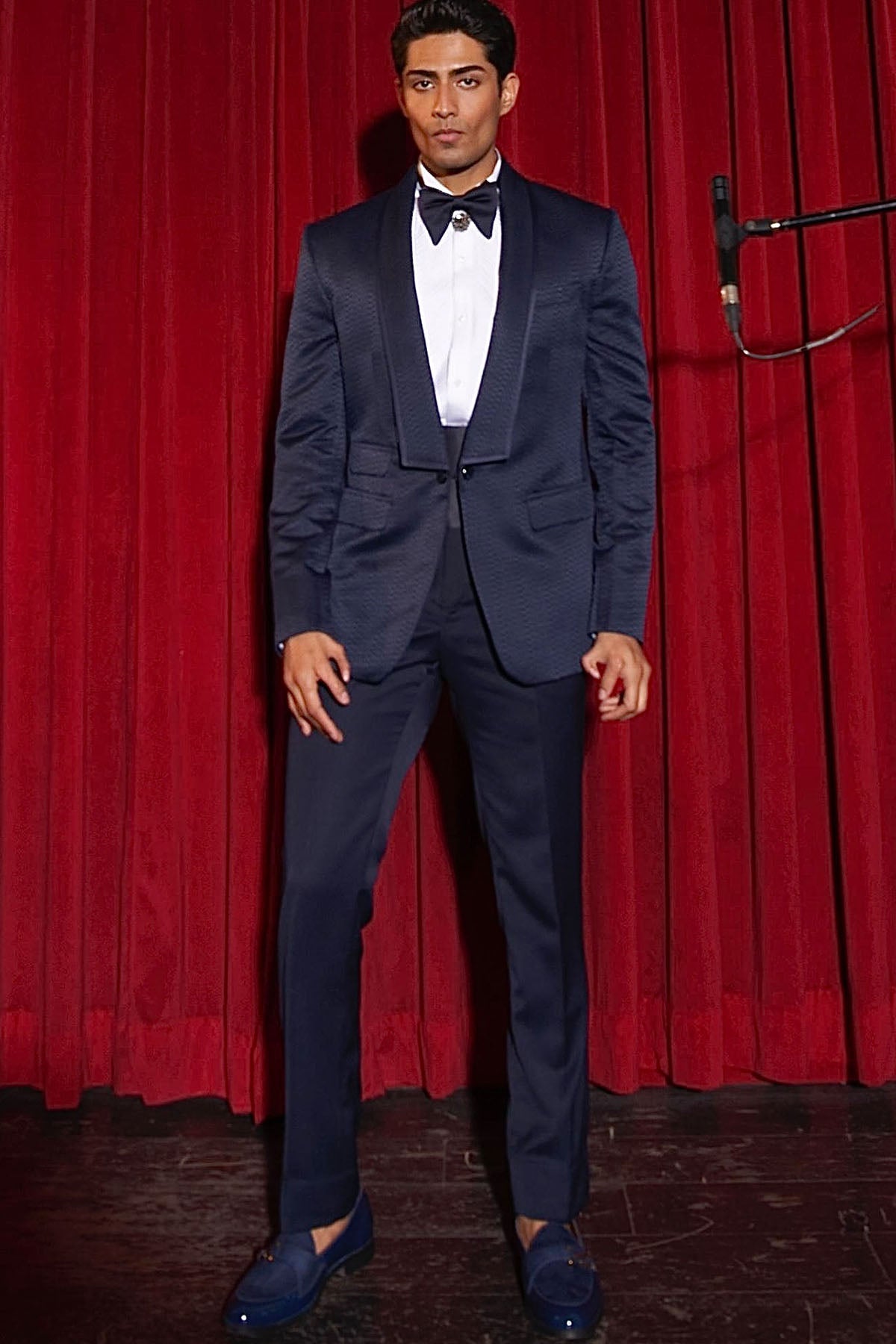Navy Midnight Mirage Cocktail Tuxedo Set