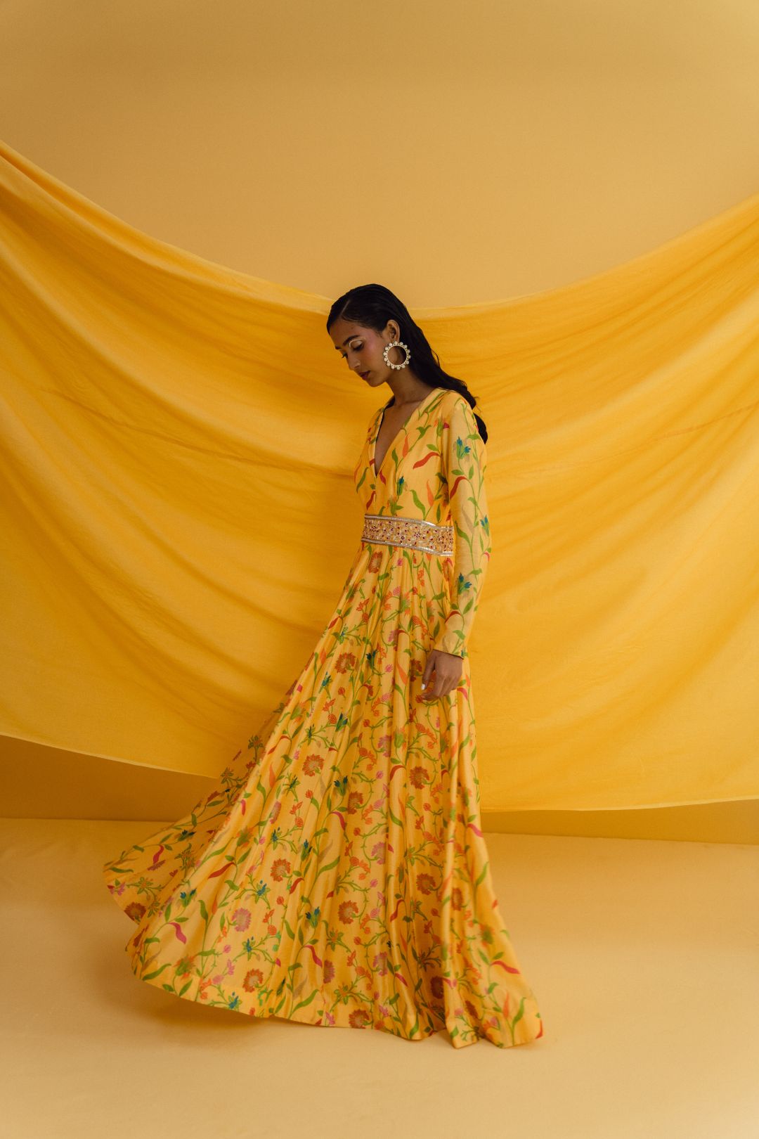 Amber Printed Designer Maxi Dress