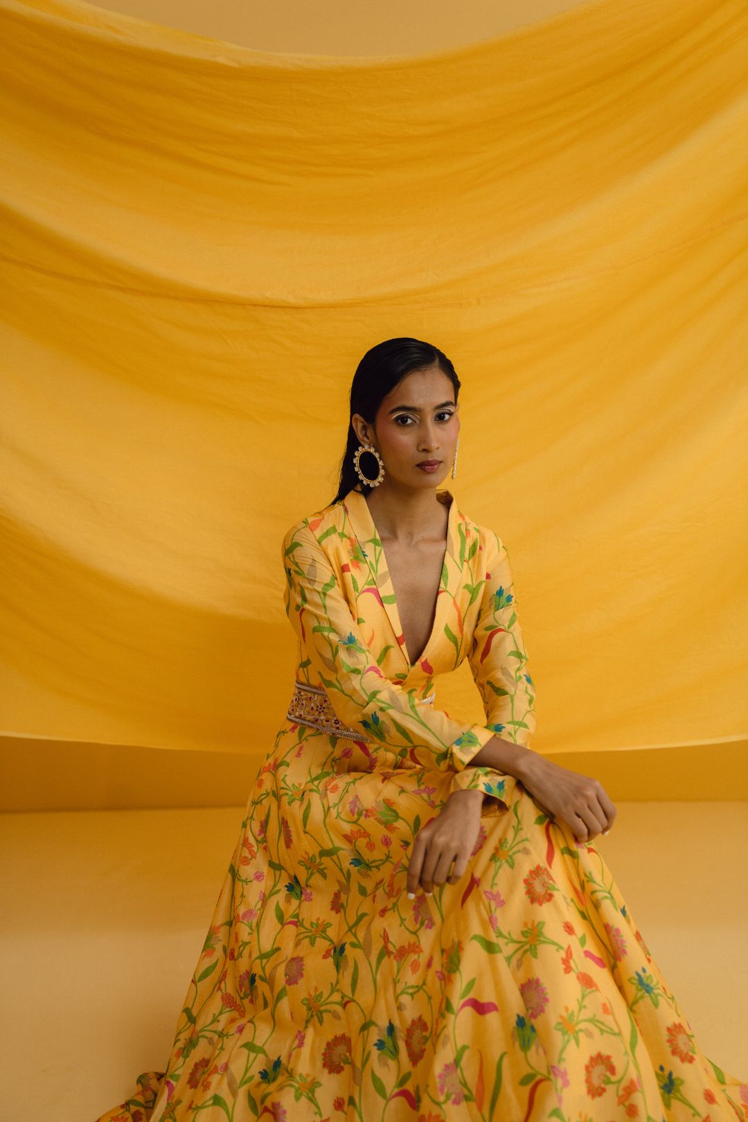 Amber Printed Designer Maxi Dress