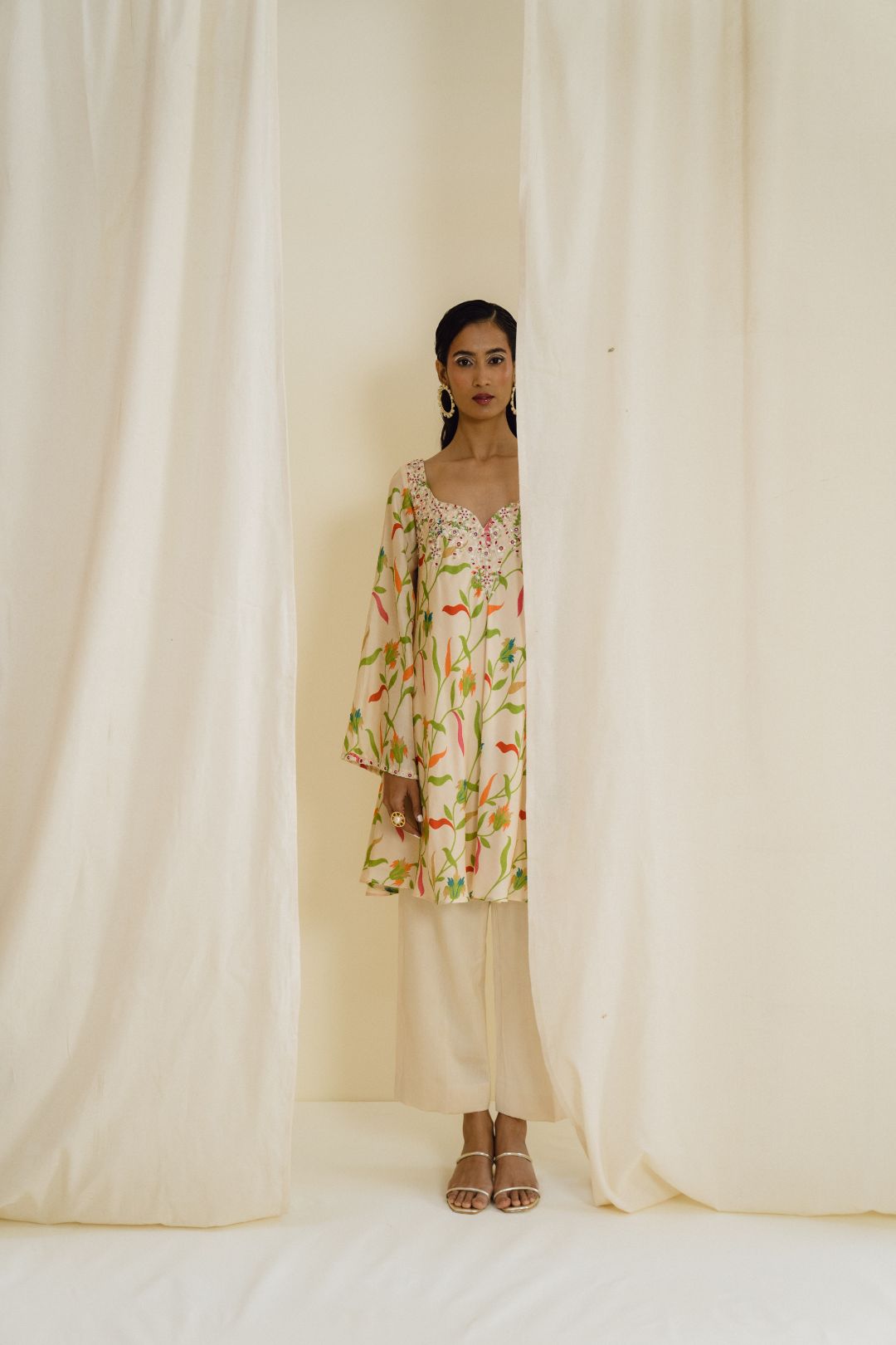 Ivory Printed Kurta Set