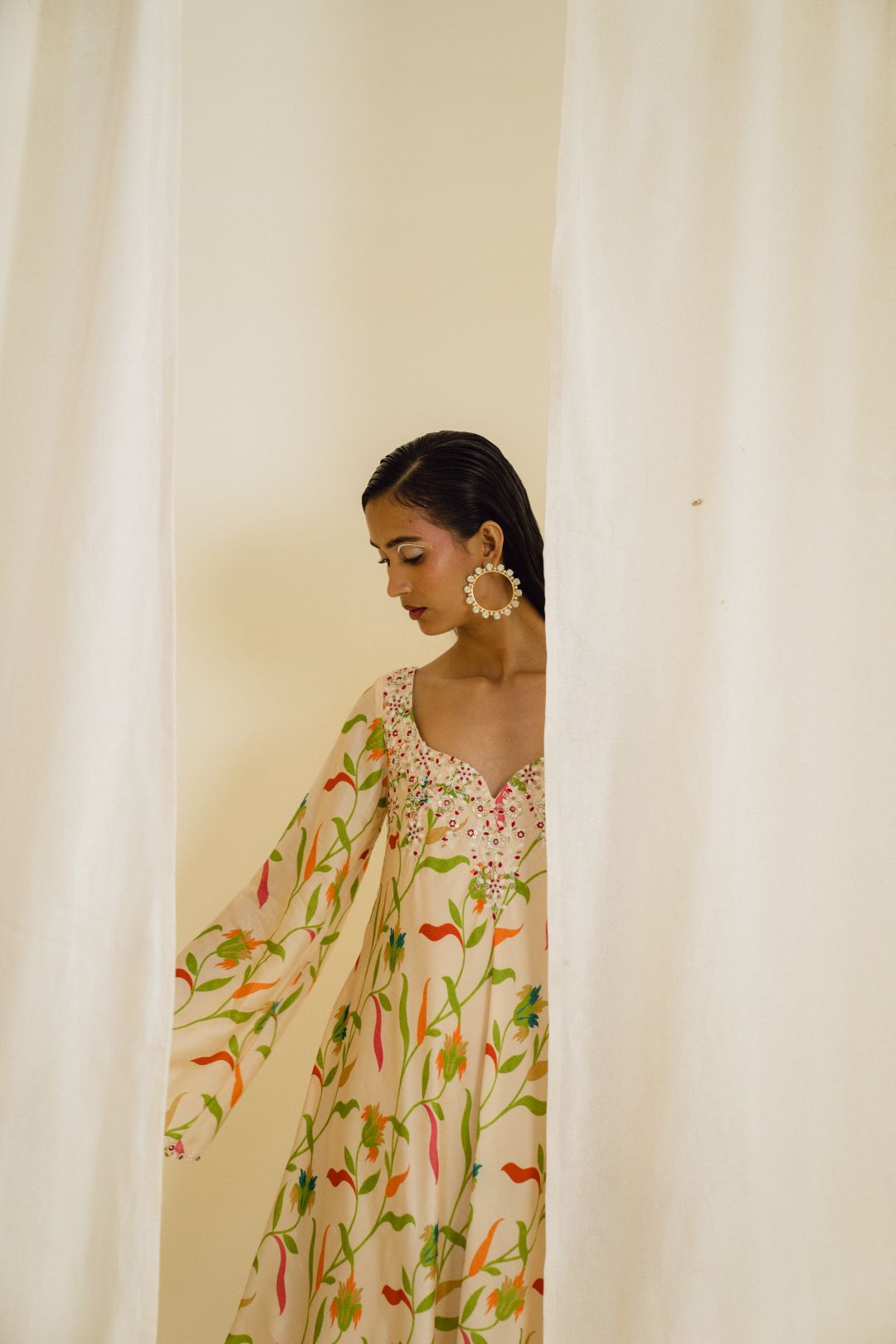 Ivory Printed Kurta Set