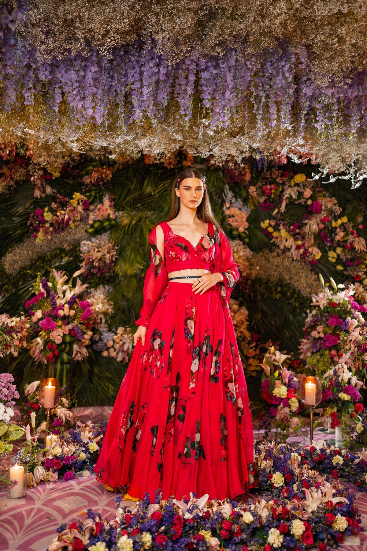 LEHENGA SET -HOT PINK