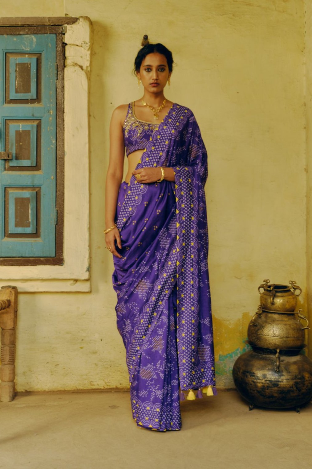 Iris Purple saree