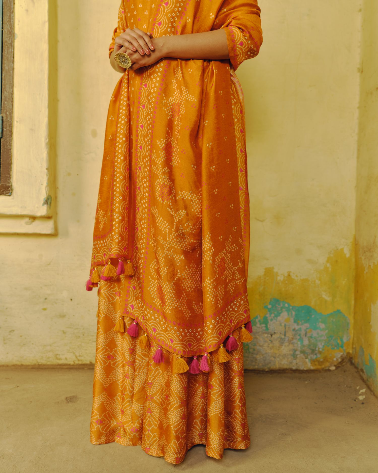 Ochre kurta set