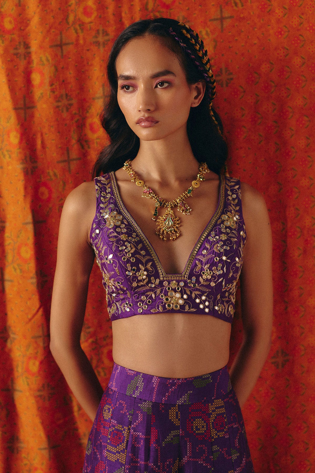 Imperial Violet crop top + pants