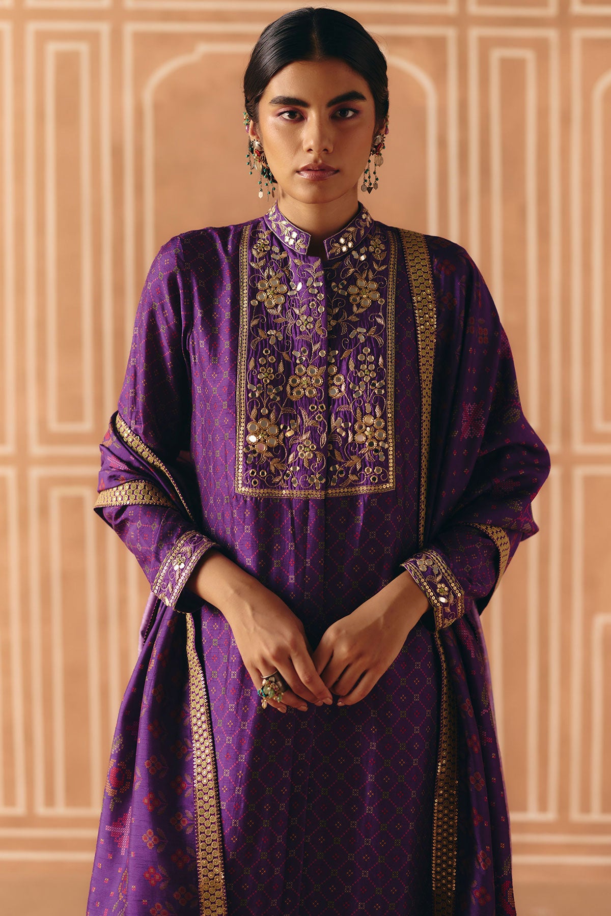 Imperial violet kurta set