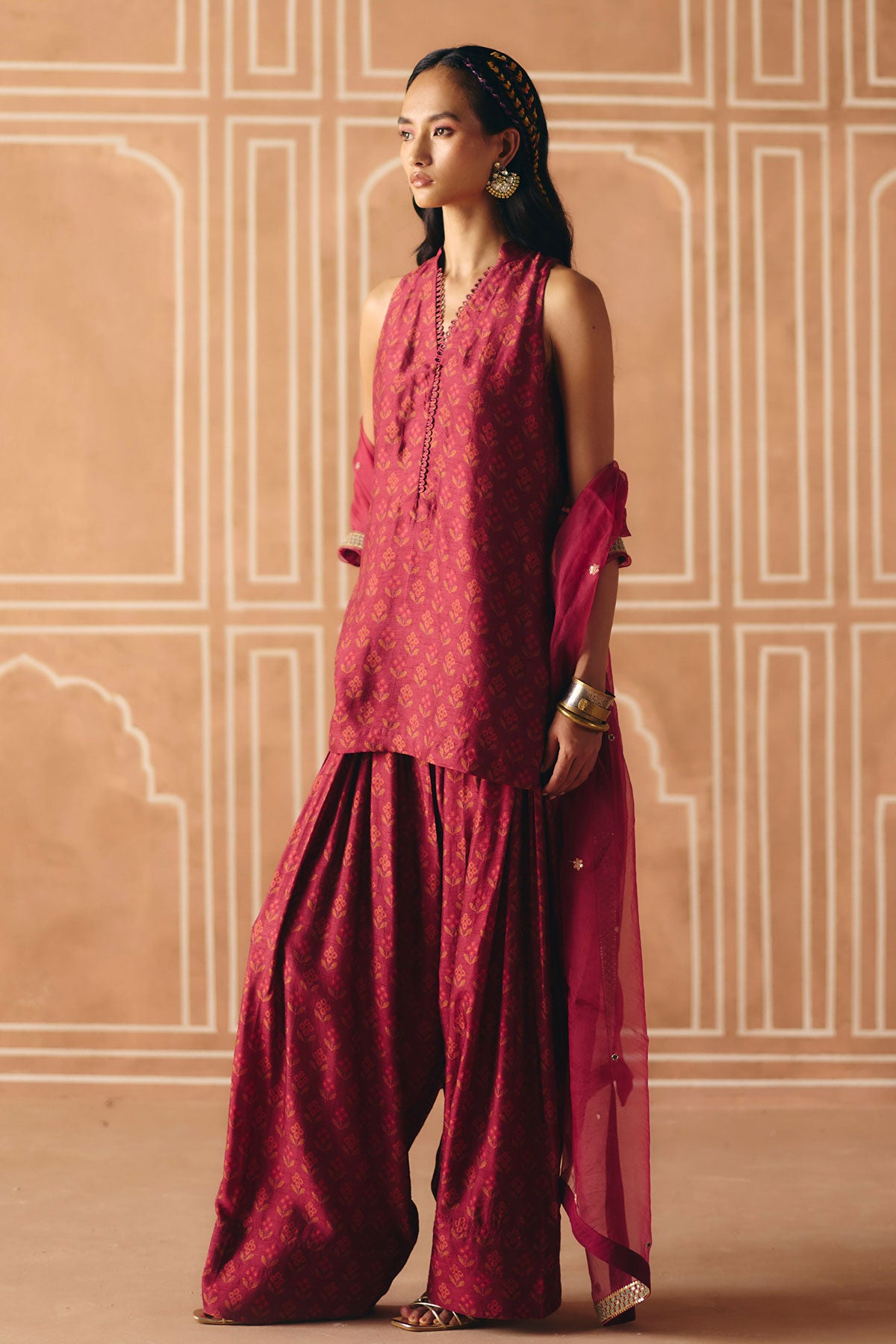 Berry plum farshi salwar kurta set