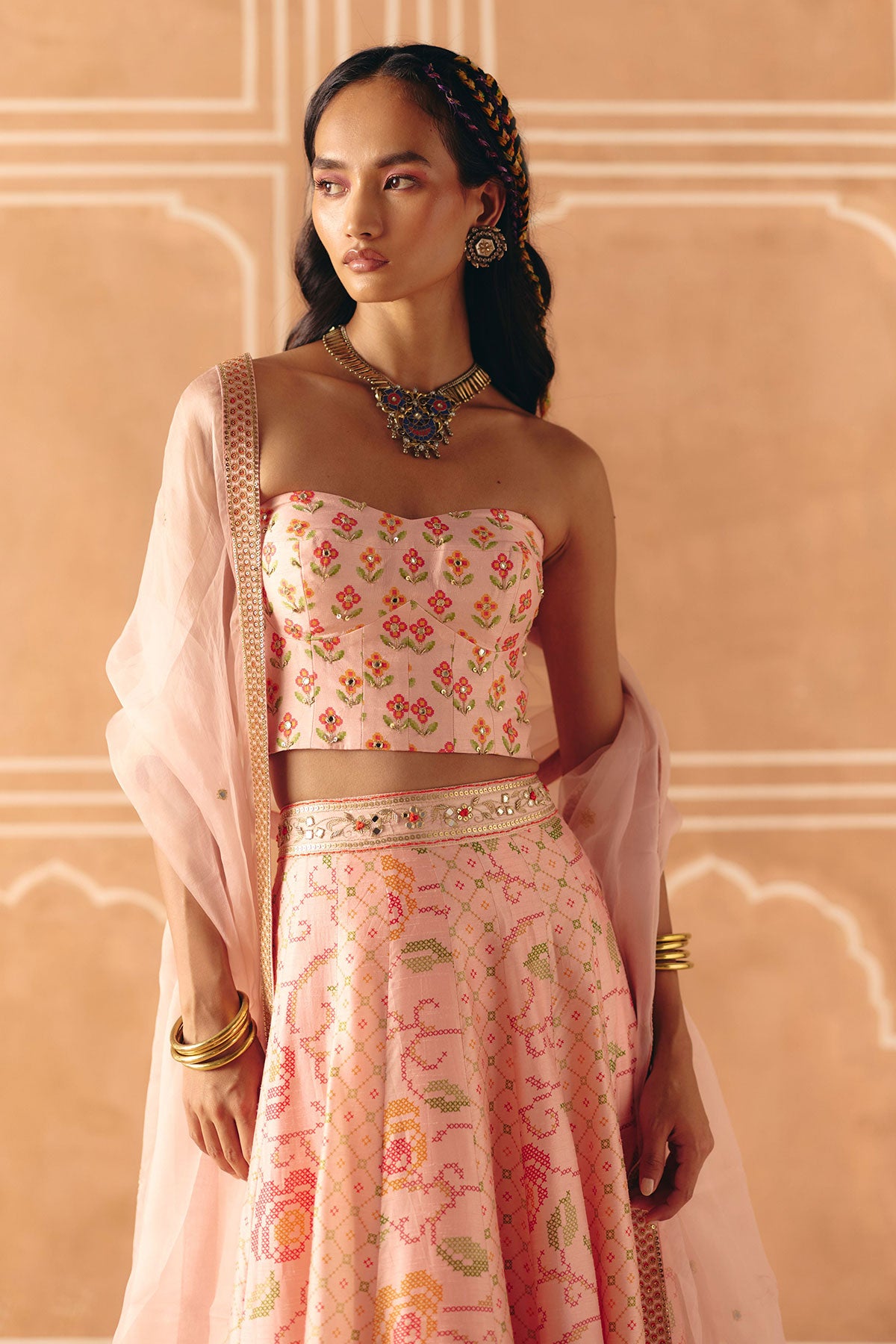 Blush pink lehenga